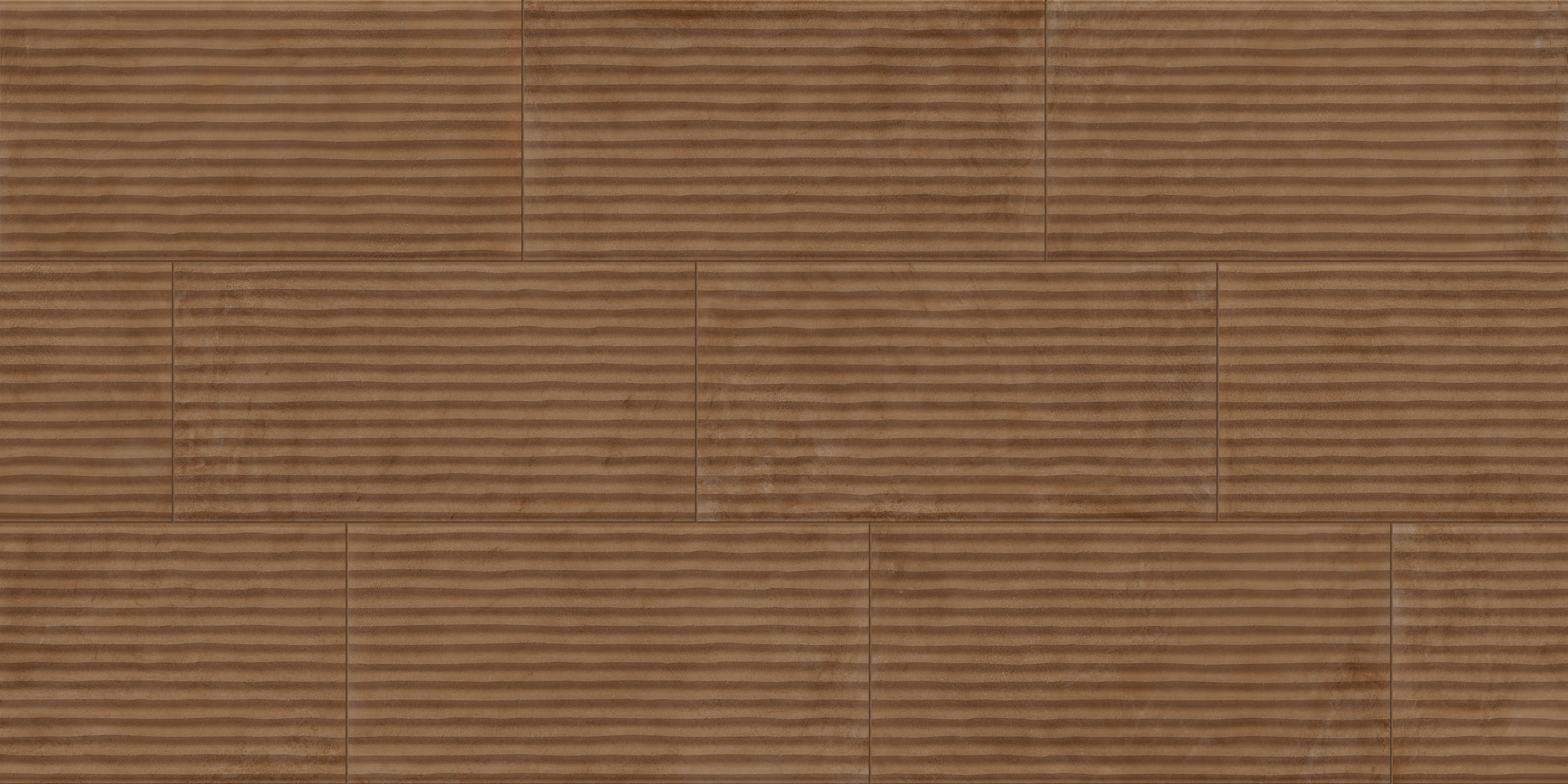 Earthen 12x24 Flute Porcelain Tile in Terracotta