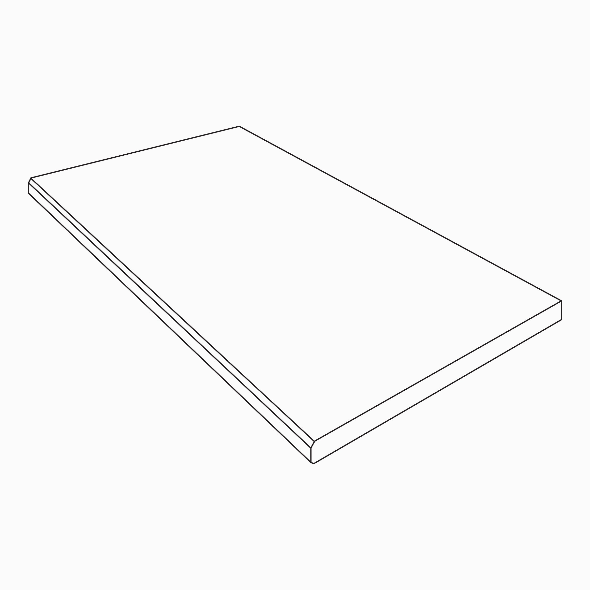 +One 12x24 Grip Porcelain 2CM Ease Edge Coping in Ash