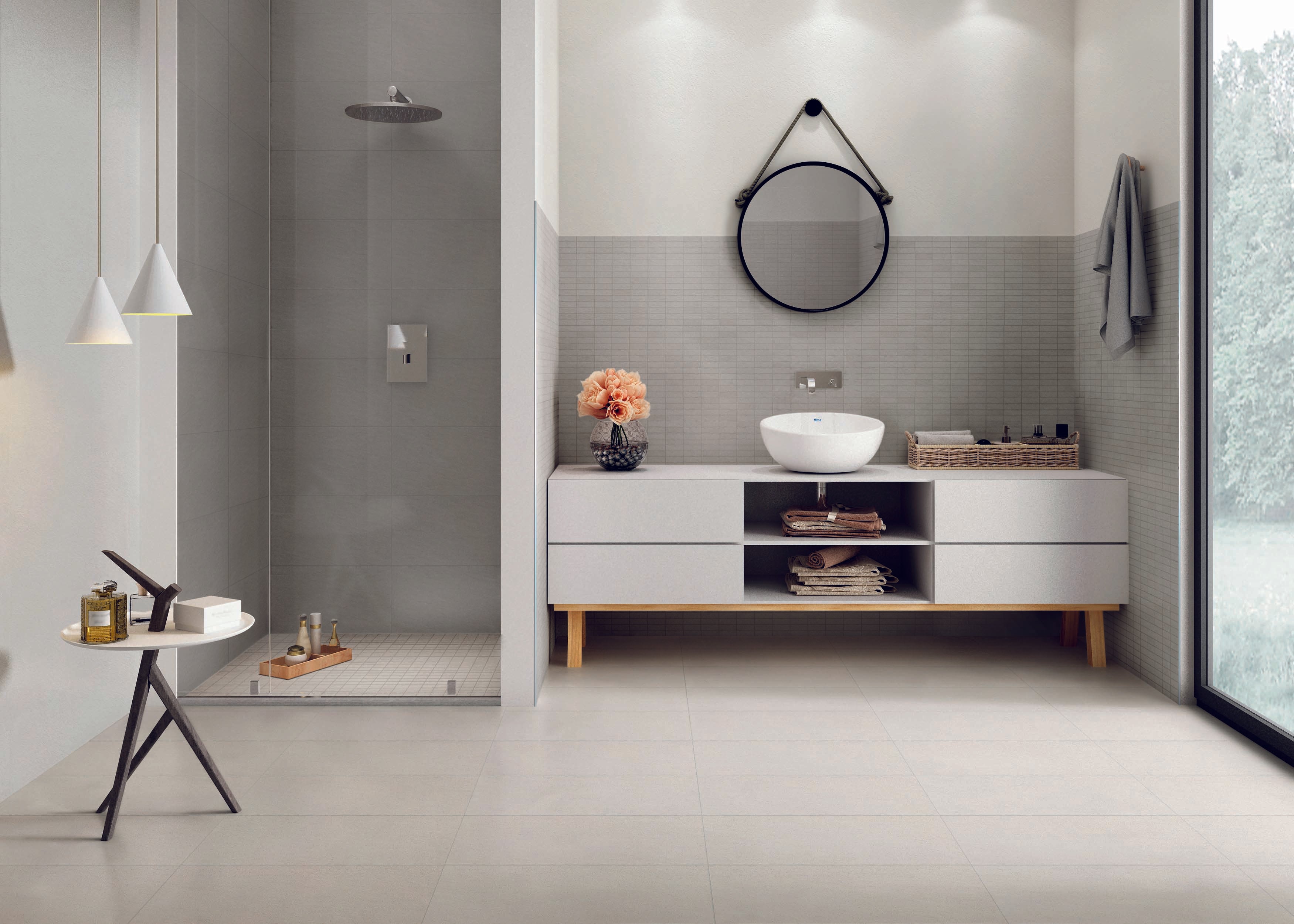 Basalt 12x24 Matte Porcelain Tile in White