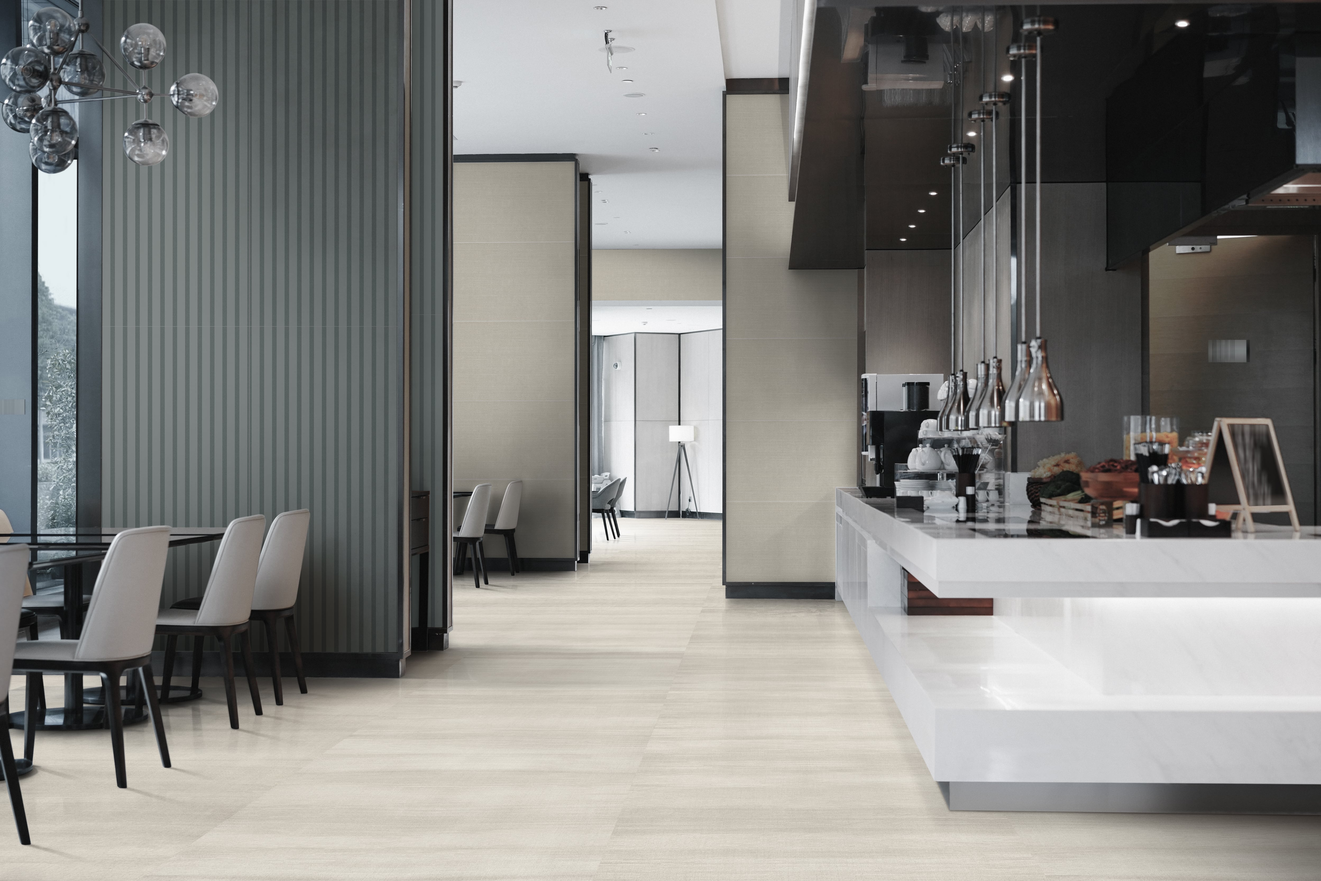 Bestow 24x48 Matte Porcelain Tile in Arku Warm Grey