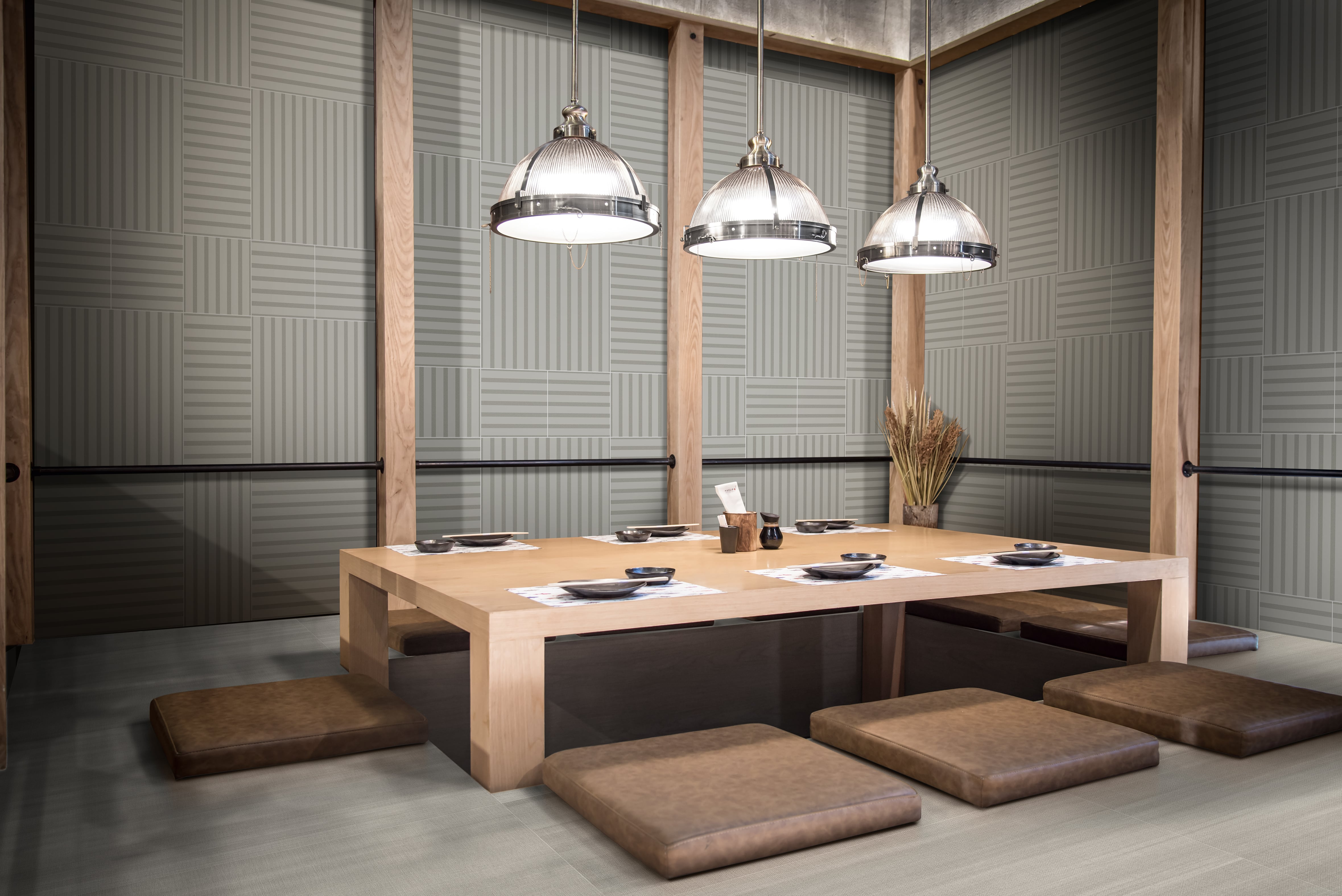 Bestow 12x12 Matte Porcelain Tile in Saori Light Grey