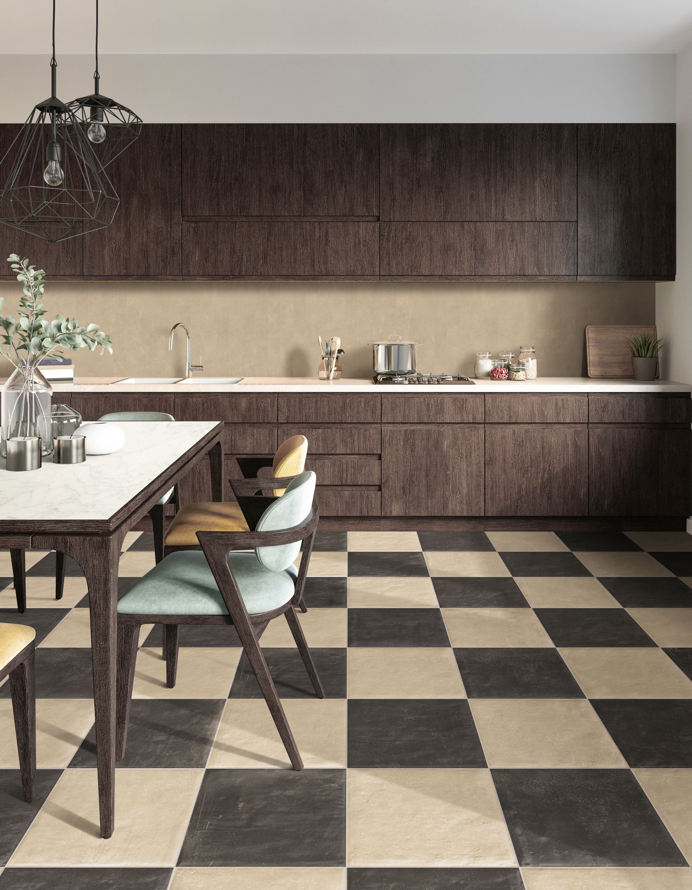 Earthen 12x12 Matte Porcelain Tile in Almond