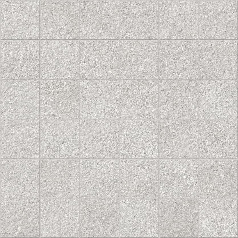 Imprint 2x2 Matte Porcelain Mesh Mosaic Tile in Intaglio Cool