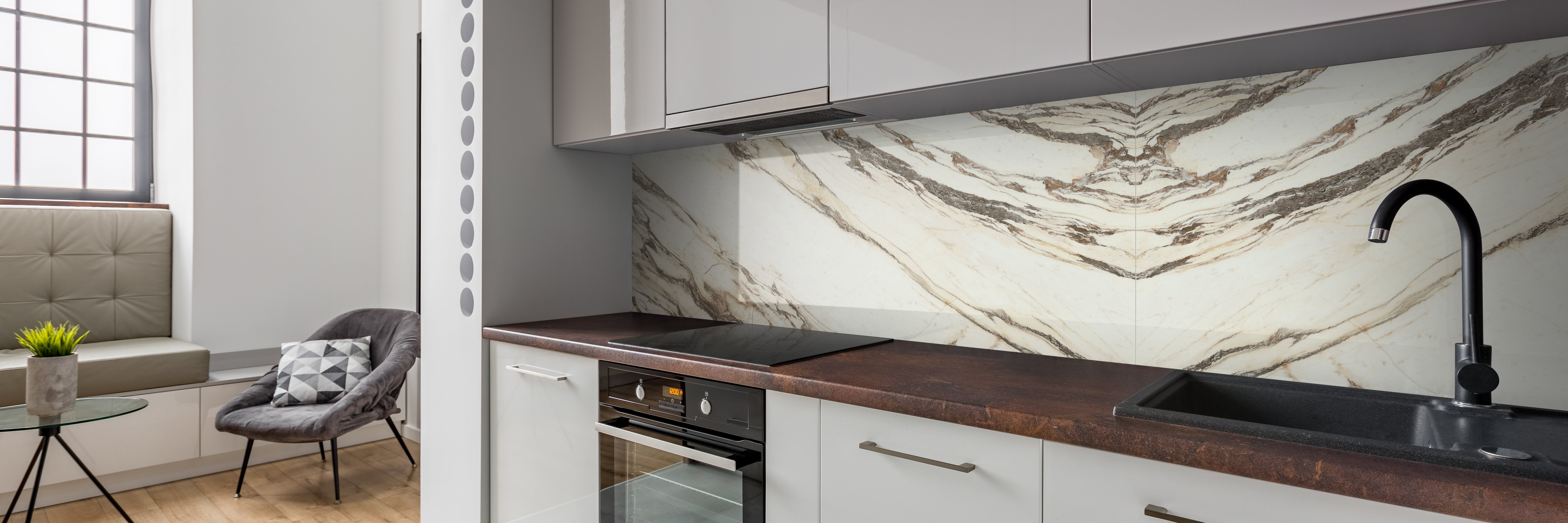JEM 48x110 Polished Porcelain Tile in Symphony Red Bookmatch B