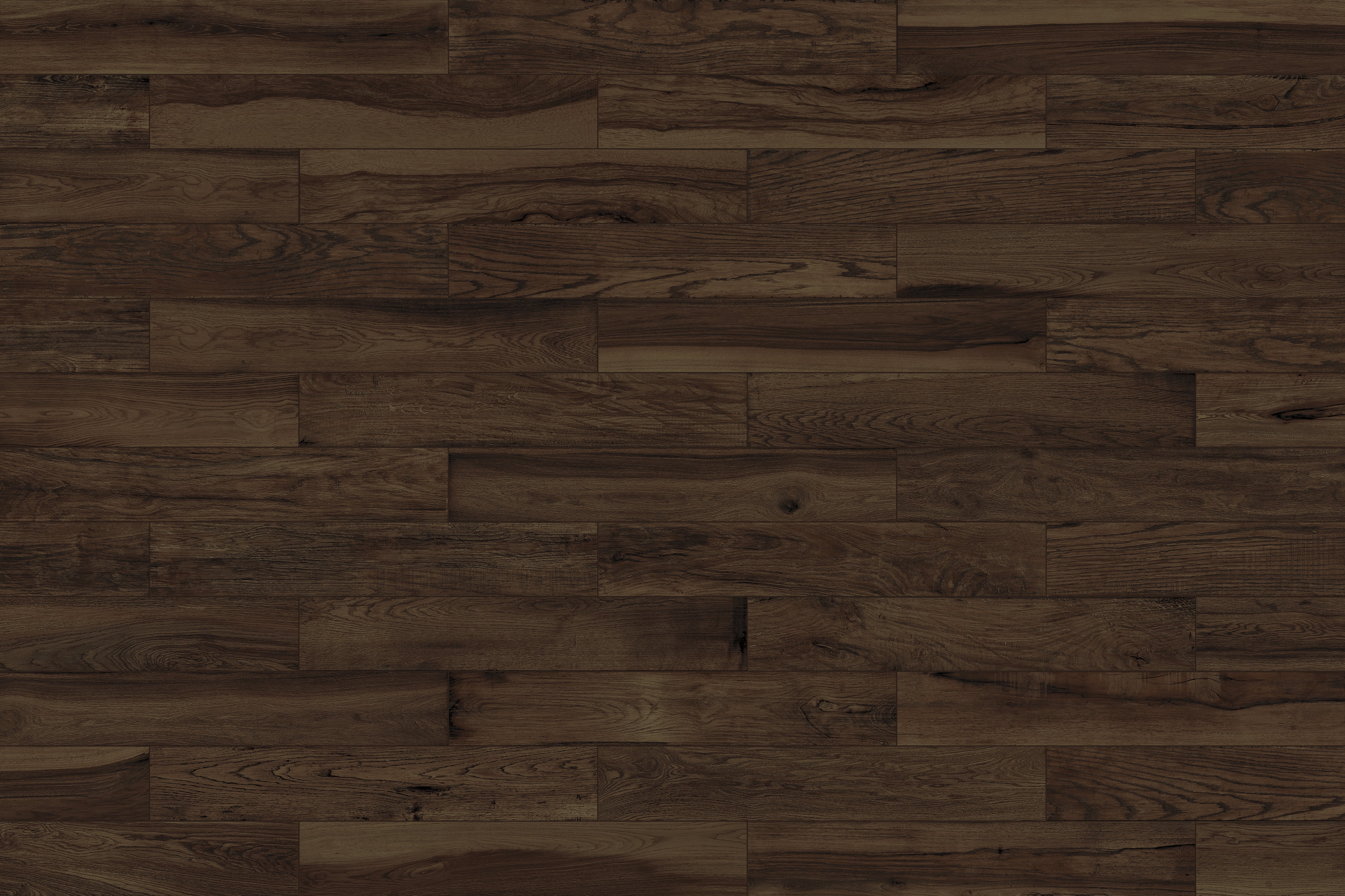 Lacquered Wood 6x36 Glossy Porcelain Tile in Vintage