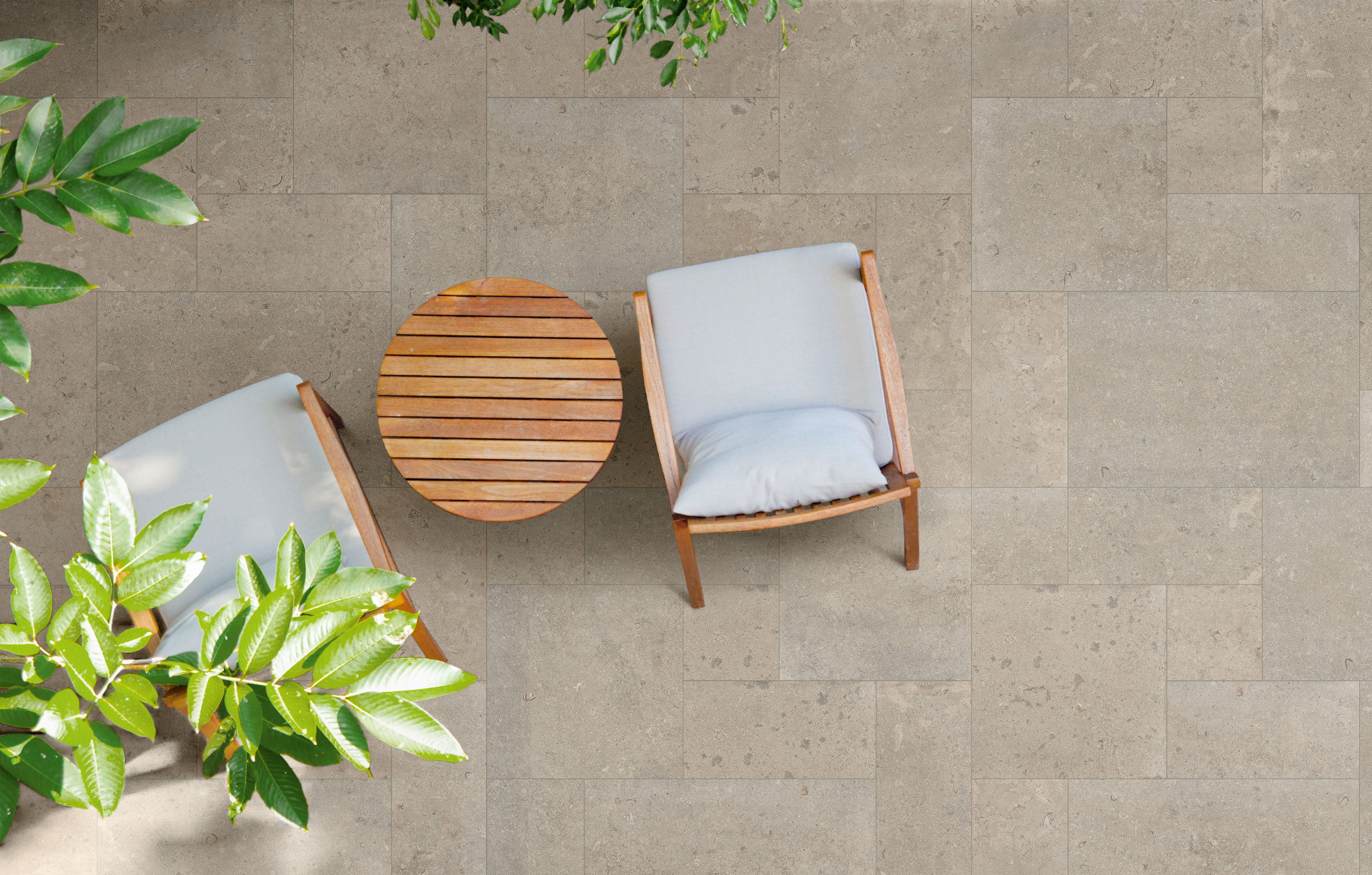 Lith 12x12 Grip Porcelain 2CM Paver Tile in Antique Cream