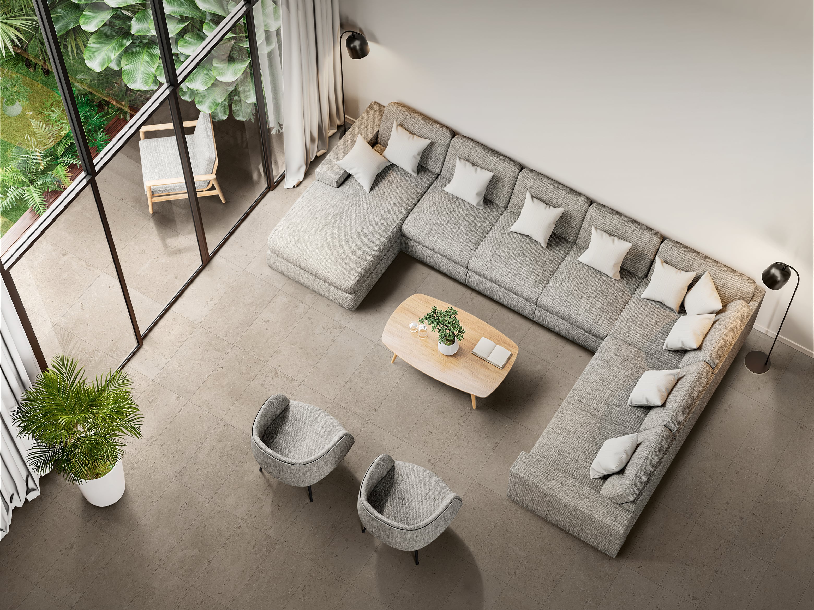 Lith 12x24 Matte Porcelain Tile in Antique Cream