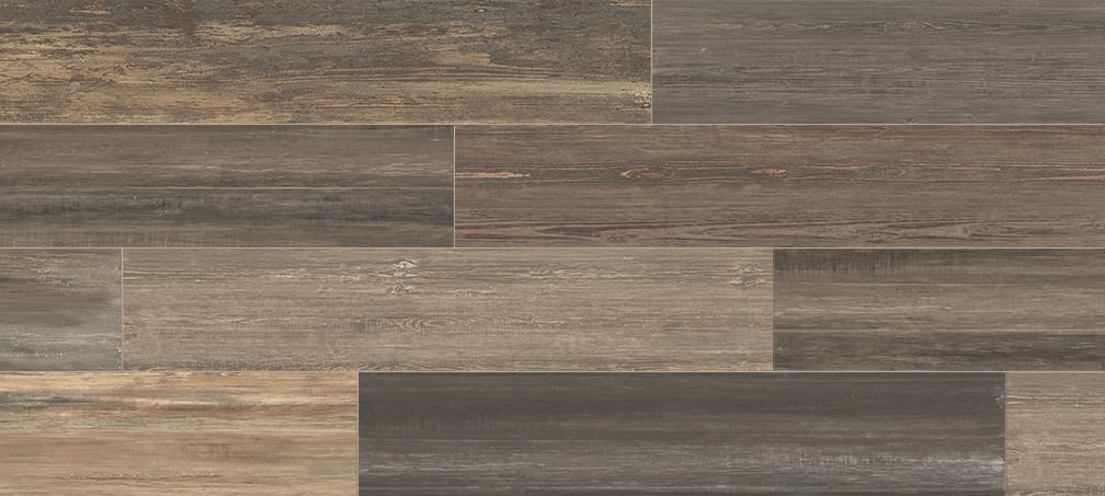Loft 6x36 Matte Porcelain Tile in Multicolor