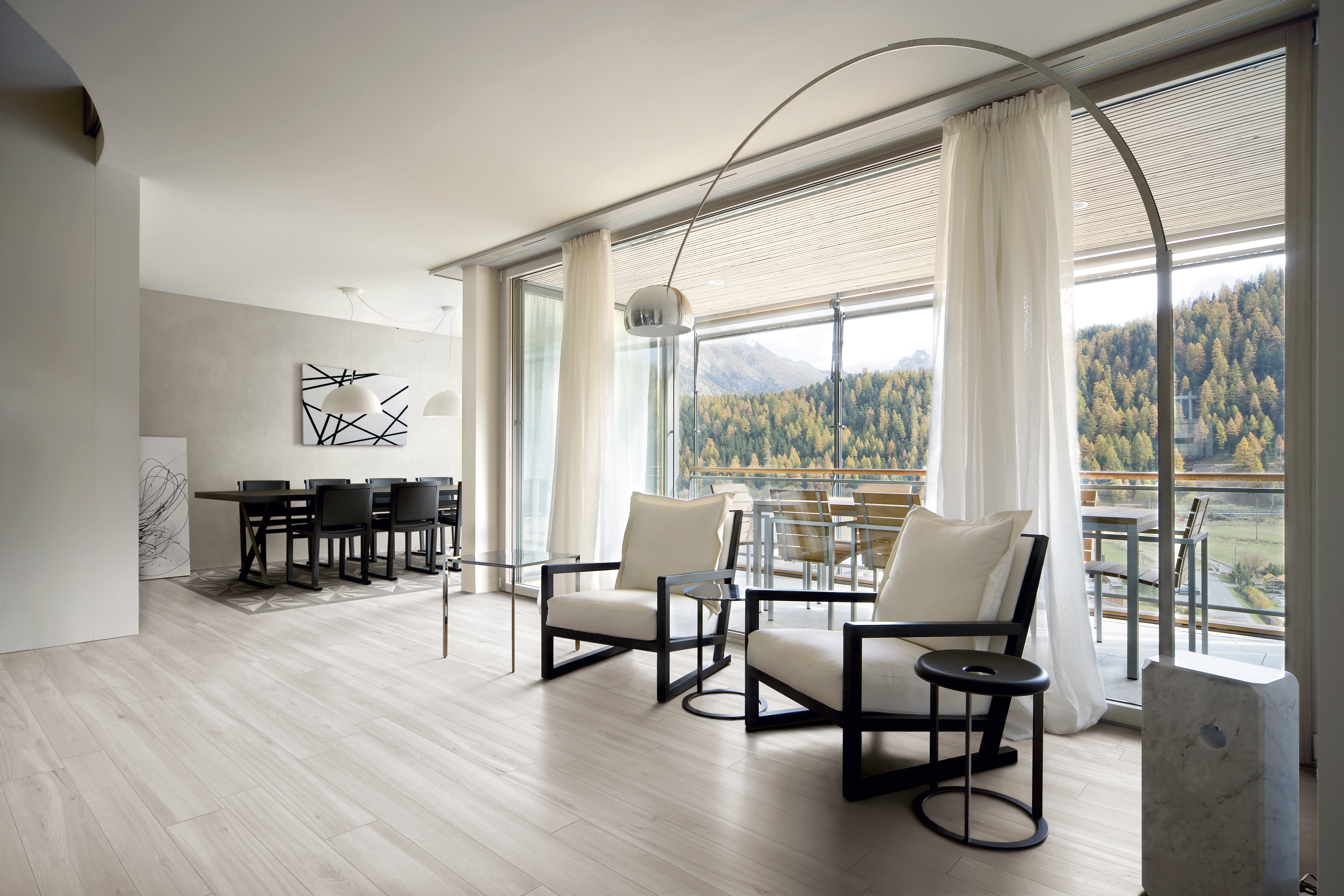 Mood Wood 6x36 Matte Porcelain Tile in White