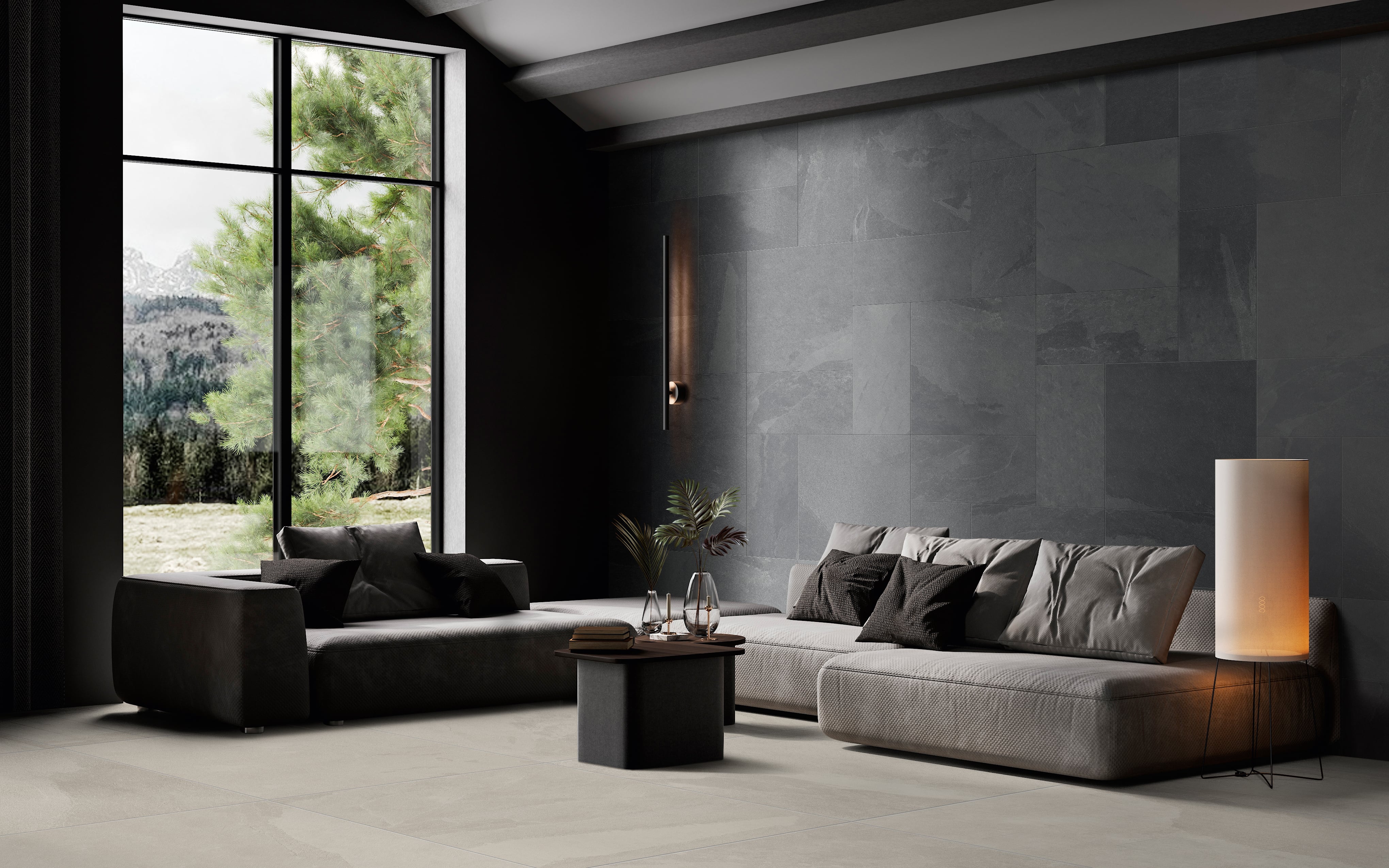 Net-Zero 32x32 Matte Porcelain Tile in Grey