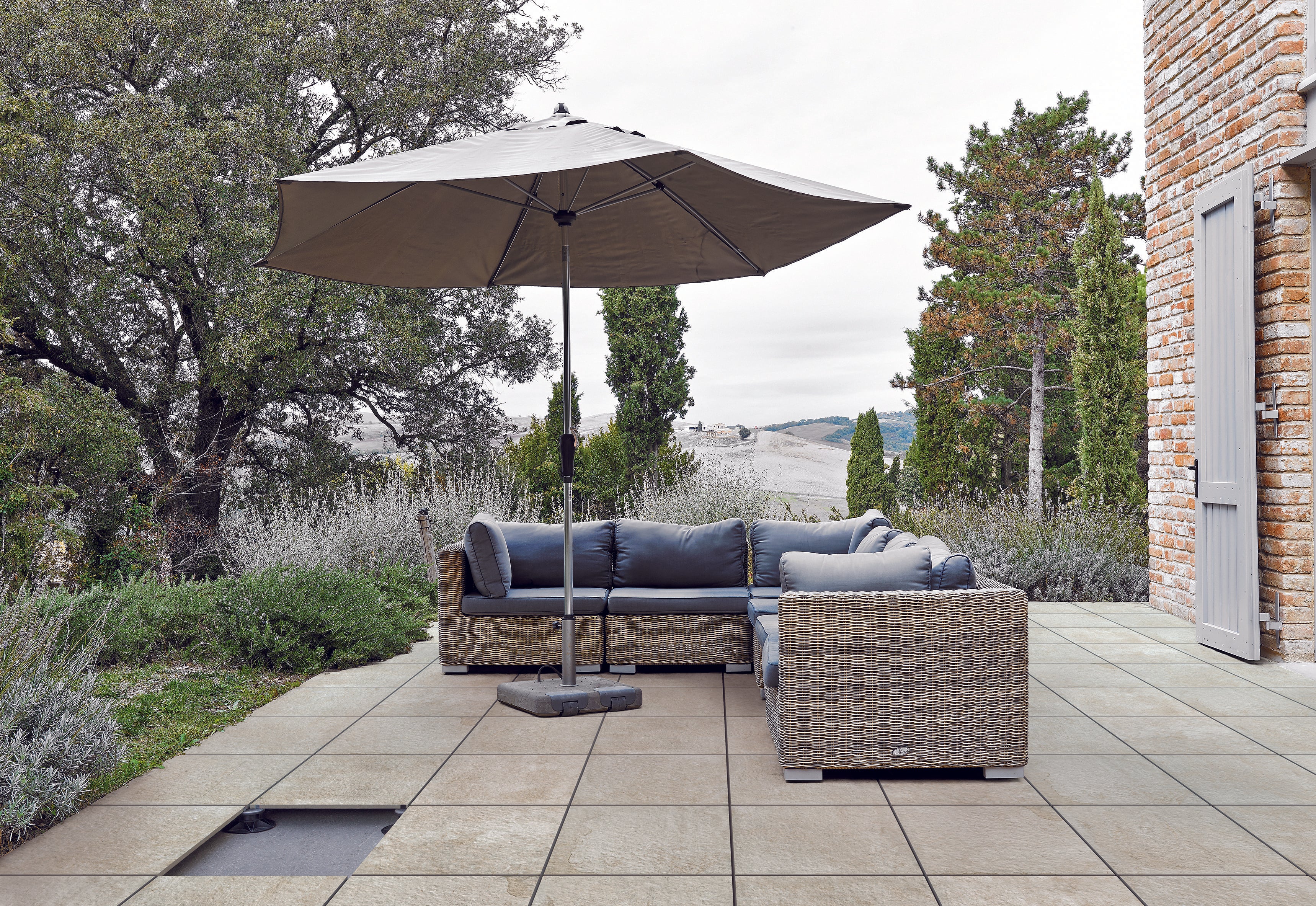 Earth 24x24 Grip Porcelain 2CM Paver Tile in Miami White