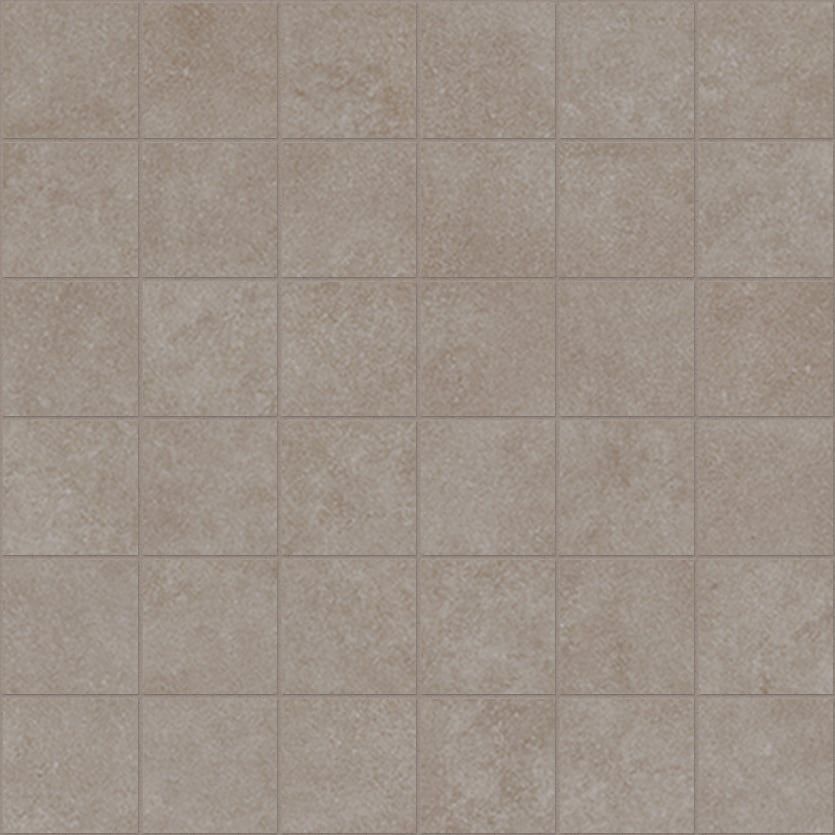 Plaster 2.0 2x2 Matte Porcelain Mesh Mosaic Tile in Tortora