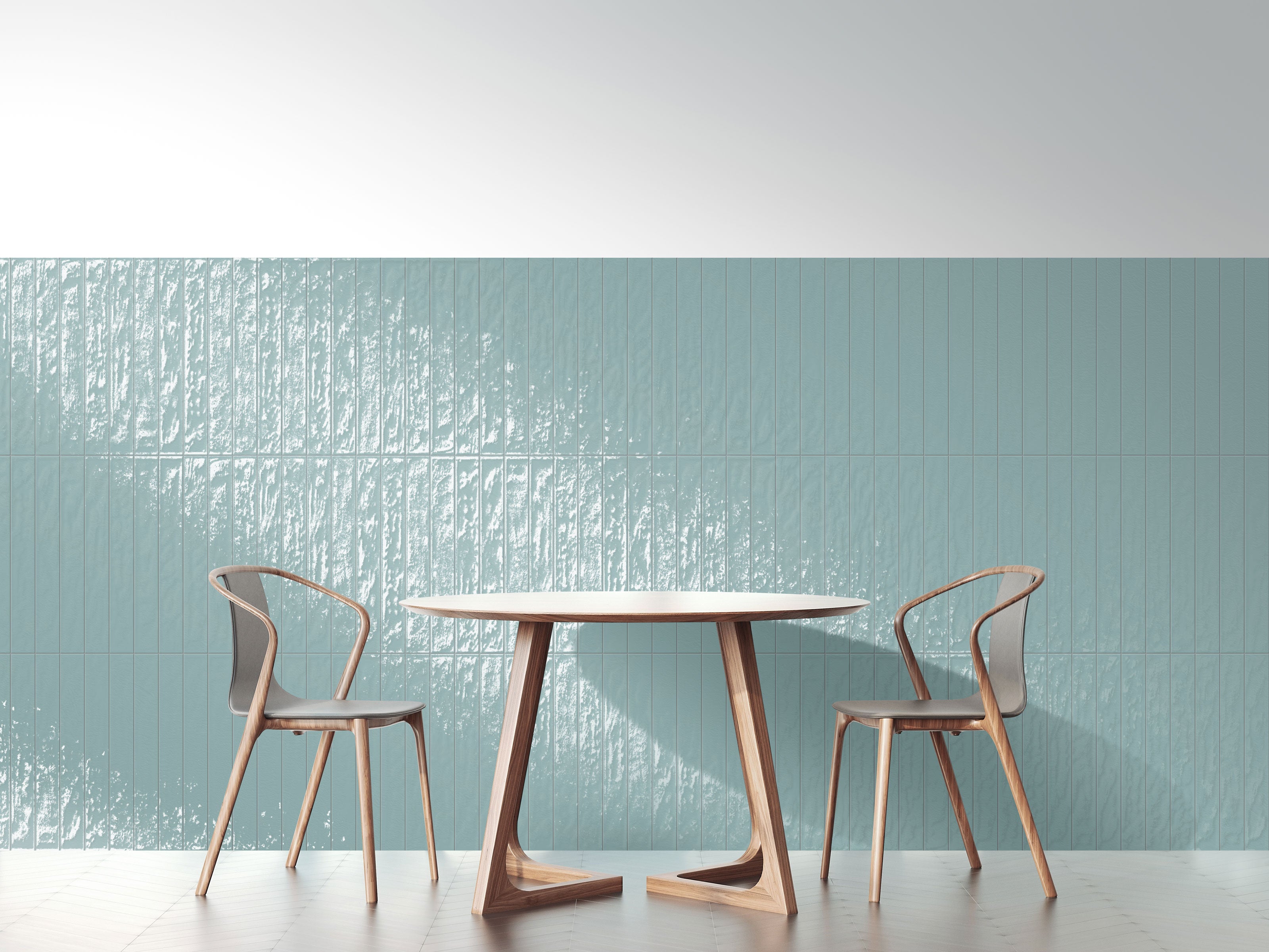 Playful 3x24 Glossy Porcelain Tile in Blue