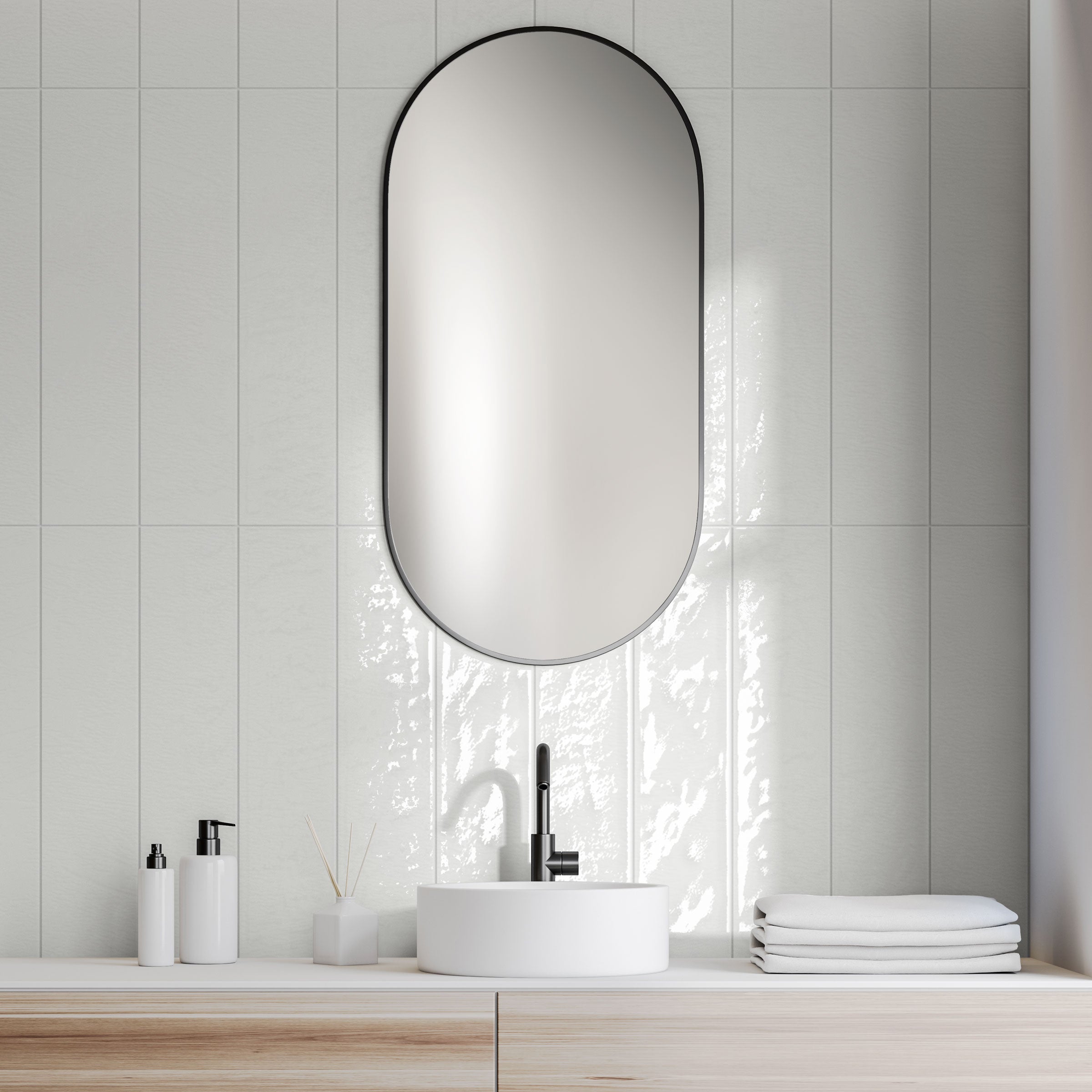 Playful 6x24 Glossy Porcelain Tile in Gray