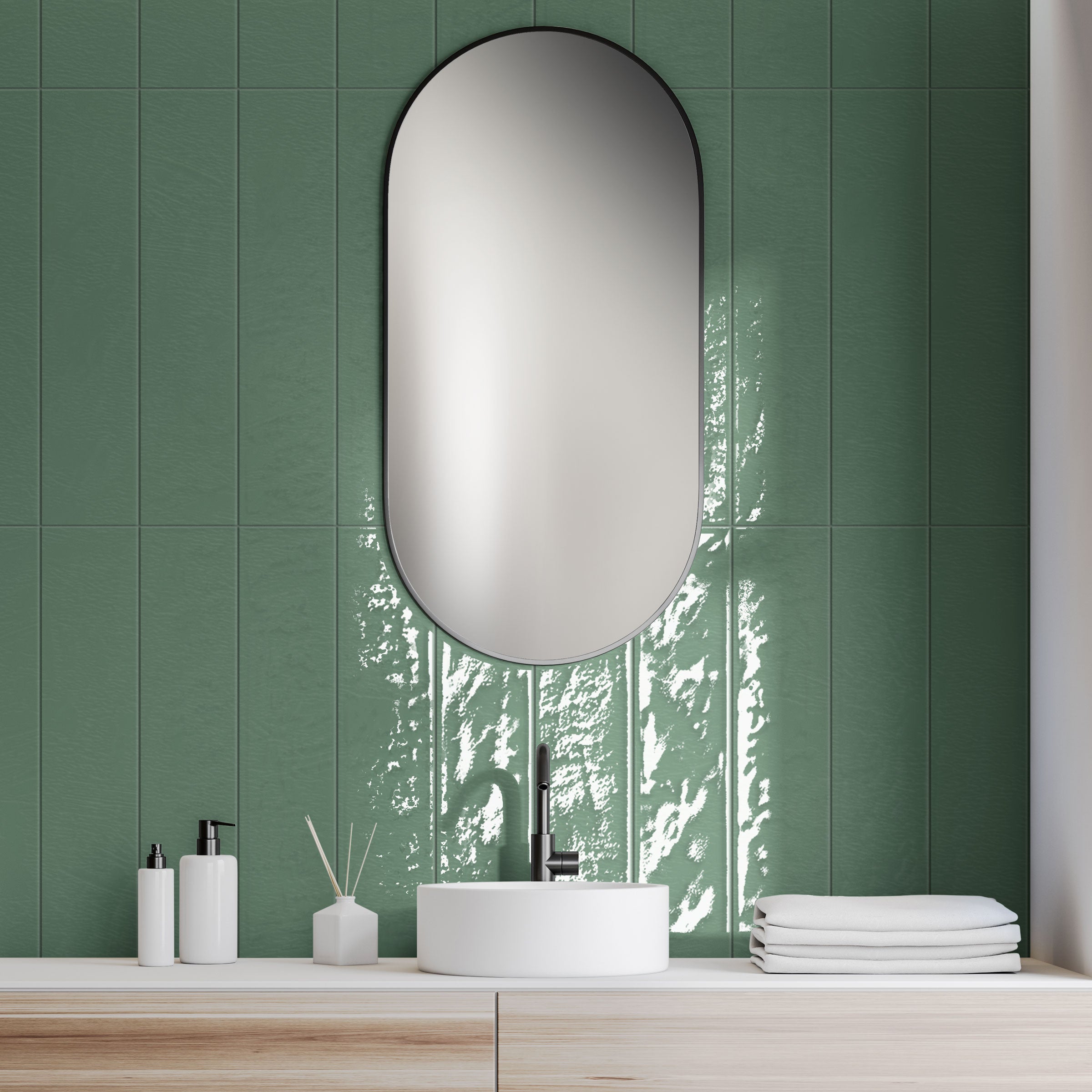 Playful 6x24 Glossy Porcelain Tile in Pine