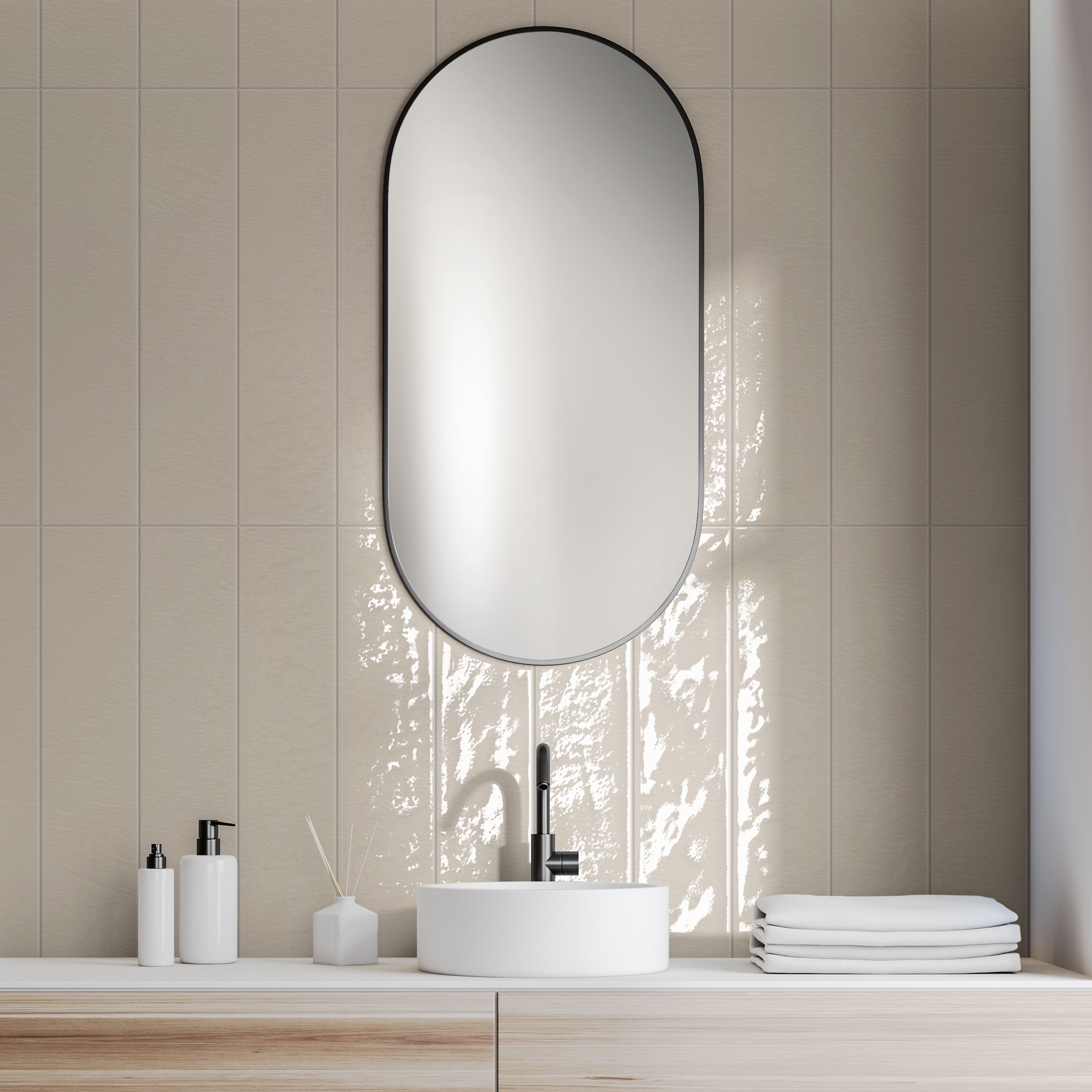 Playful 6x24 Glossy Porcelain Tile in Urban