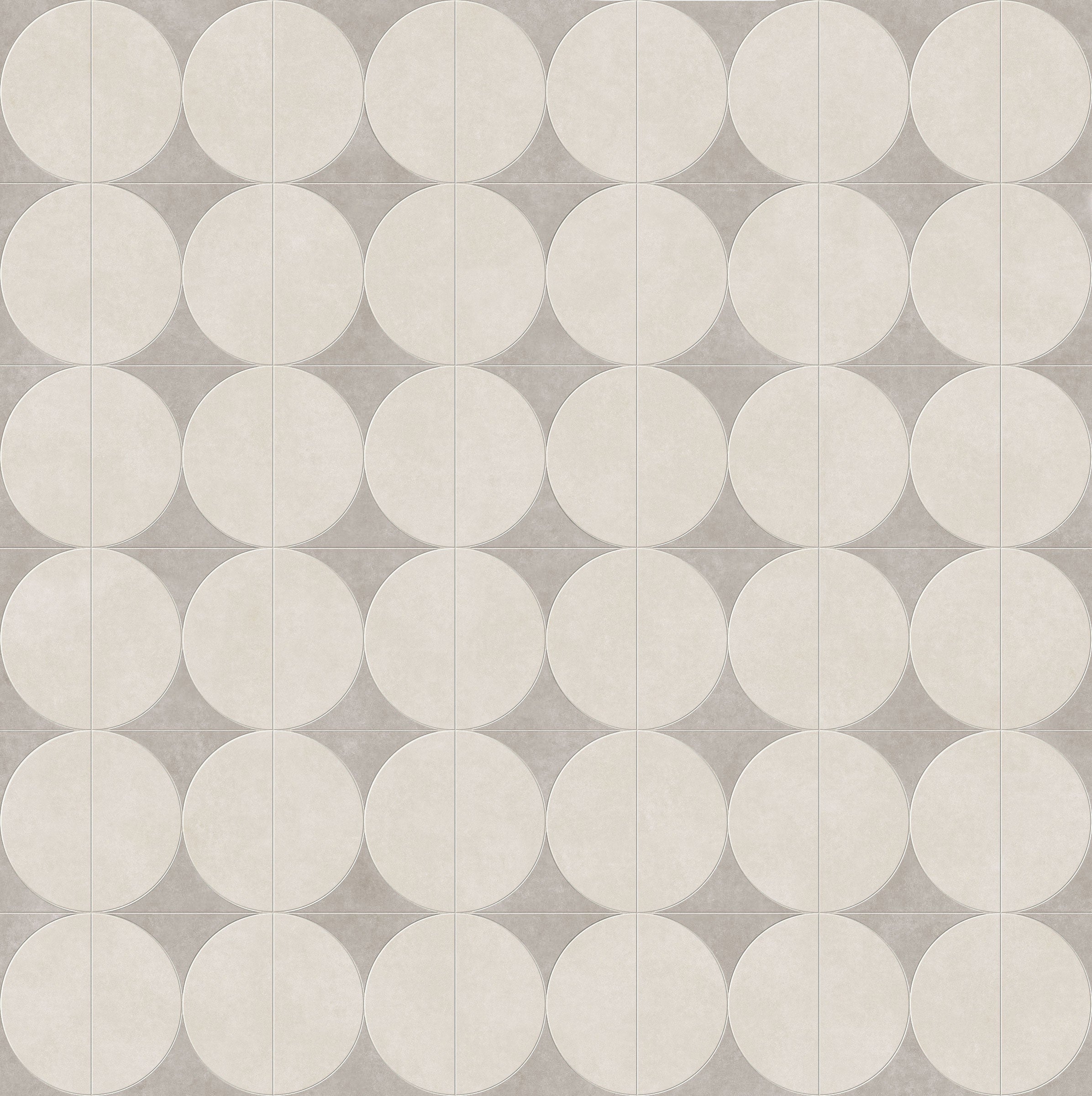 Shapes 15x15 Matte Porcelain Moon Mesh Mosaic Tile in Ivory/Tortora