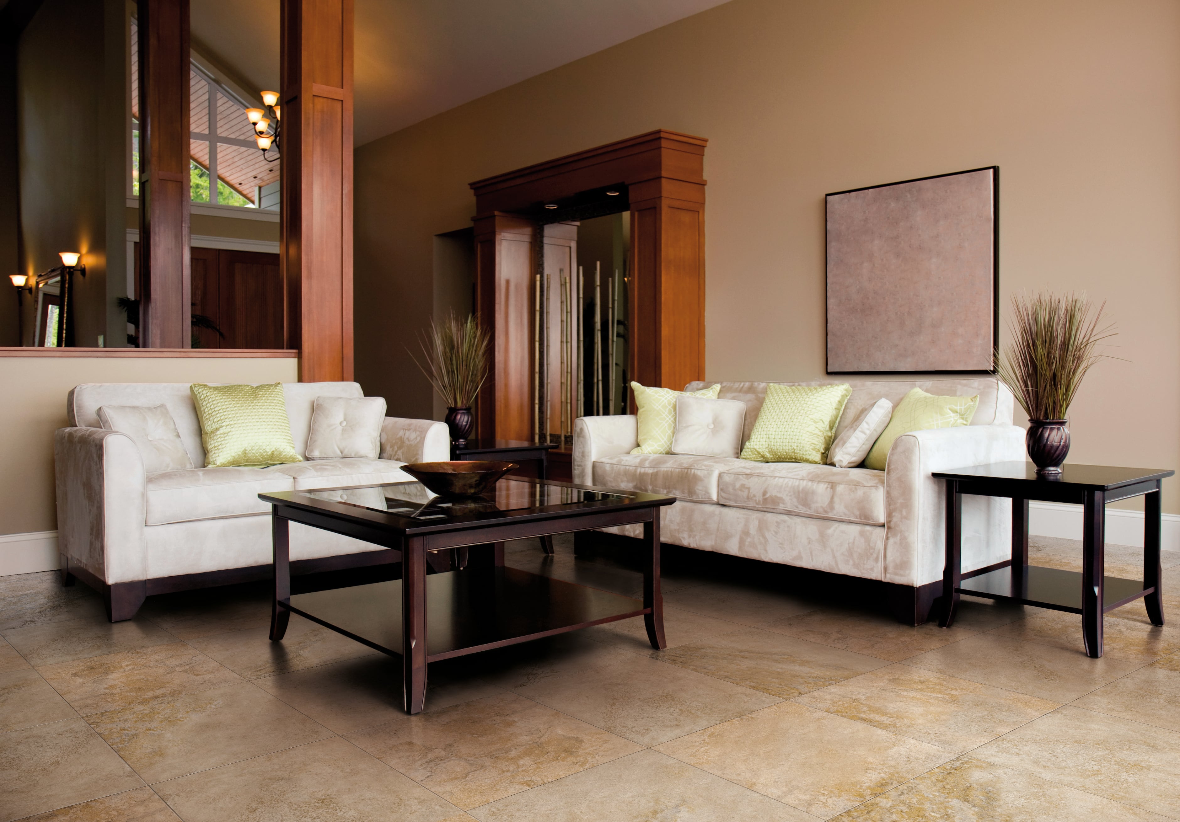 Stonefire 12x12 Matte Porcelain Tile in Beige