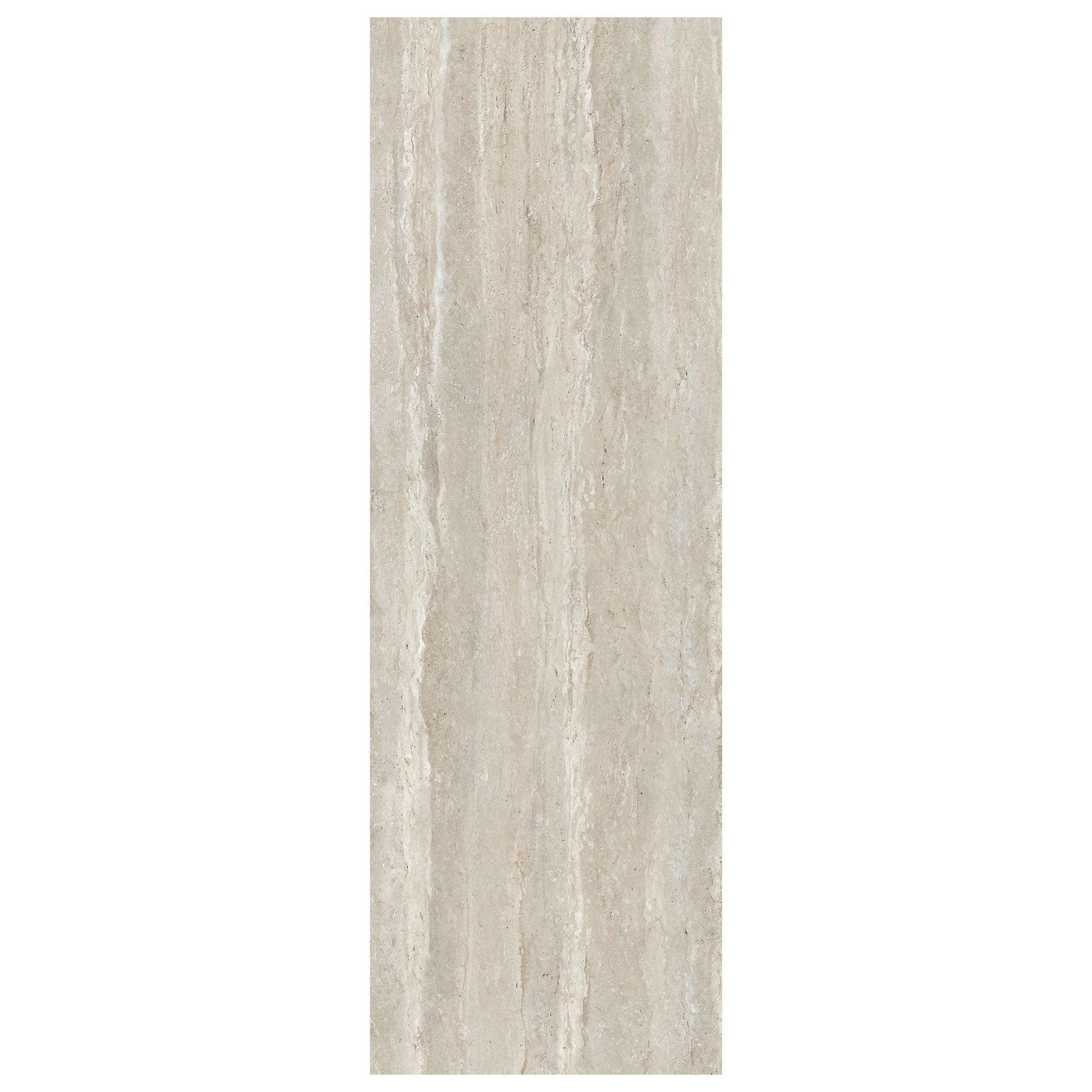 Travertine Pre-Fab 32x96 Matte Porcelain Tile in Silver