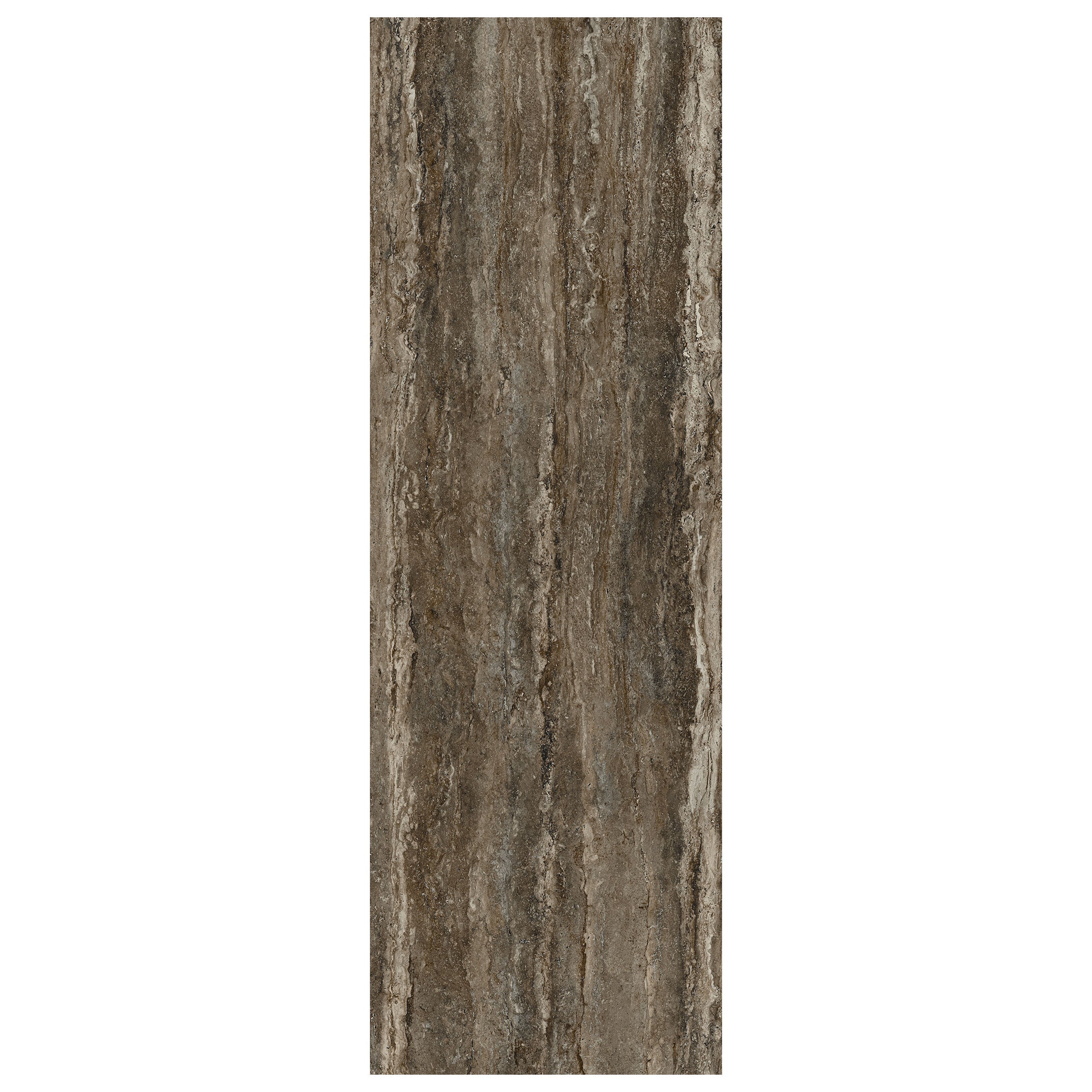 Travertine Pre-Fab 32x96 Matte Porcelain Tile in Titanium