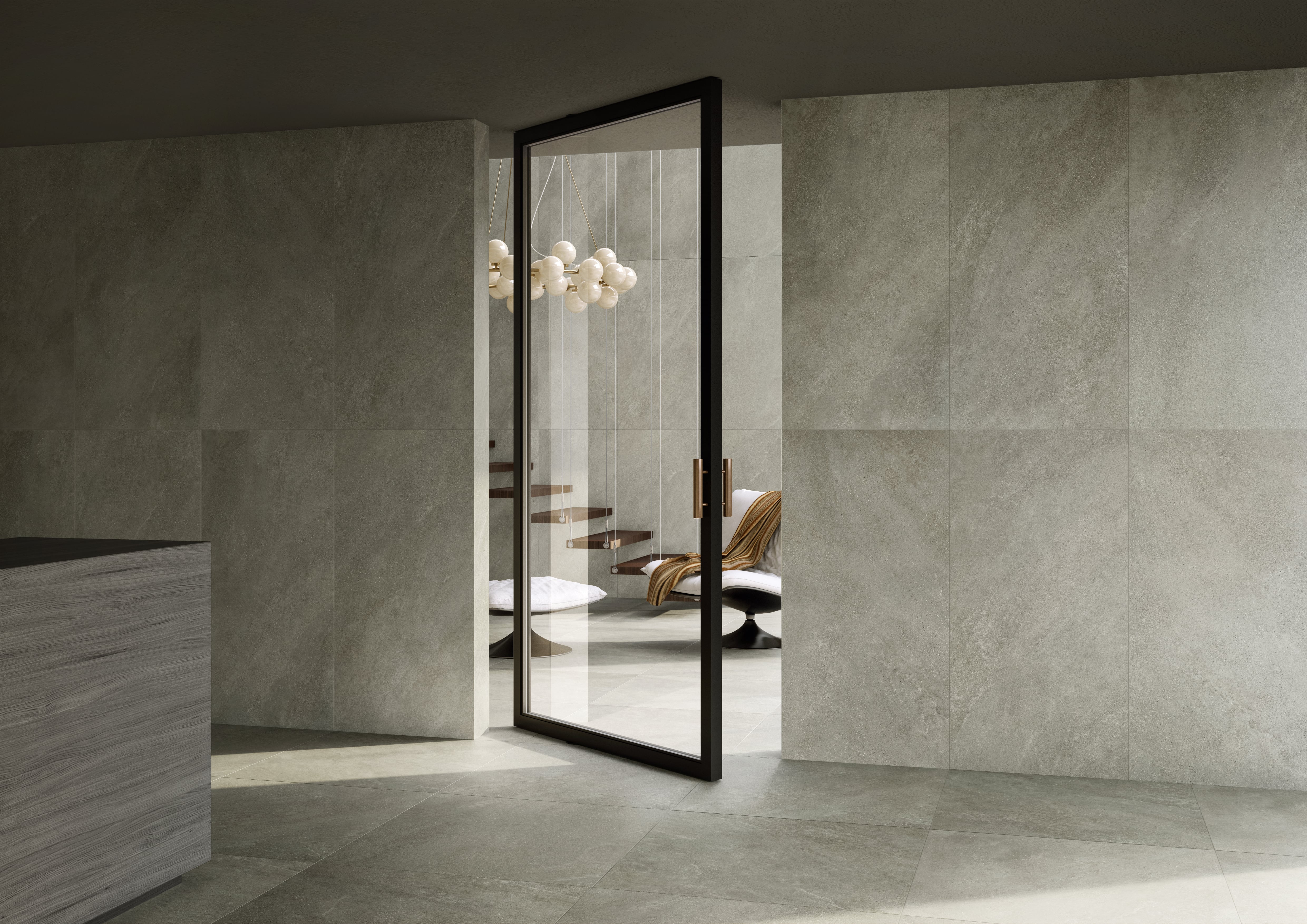 Tycoon 32x32 Matte Porcelain Tile in Smoke