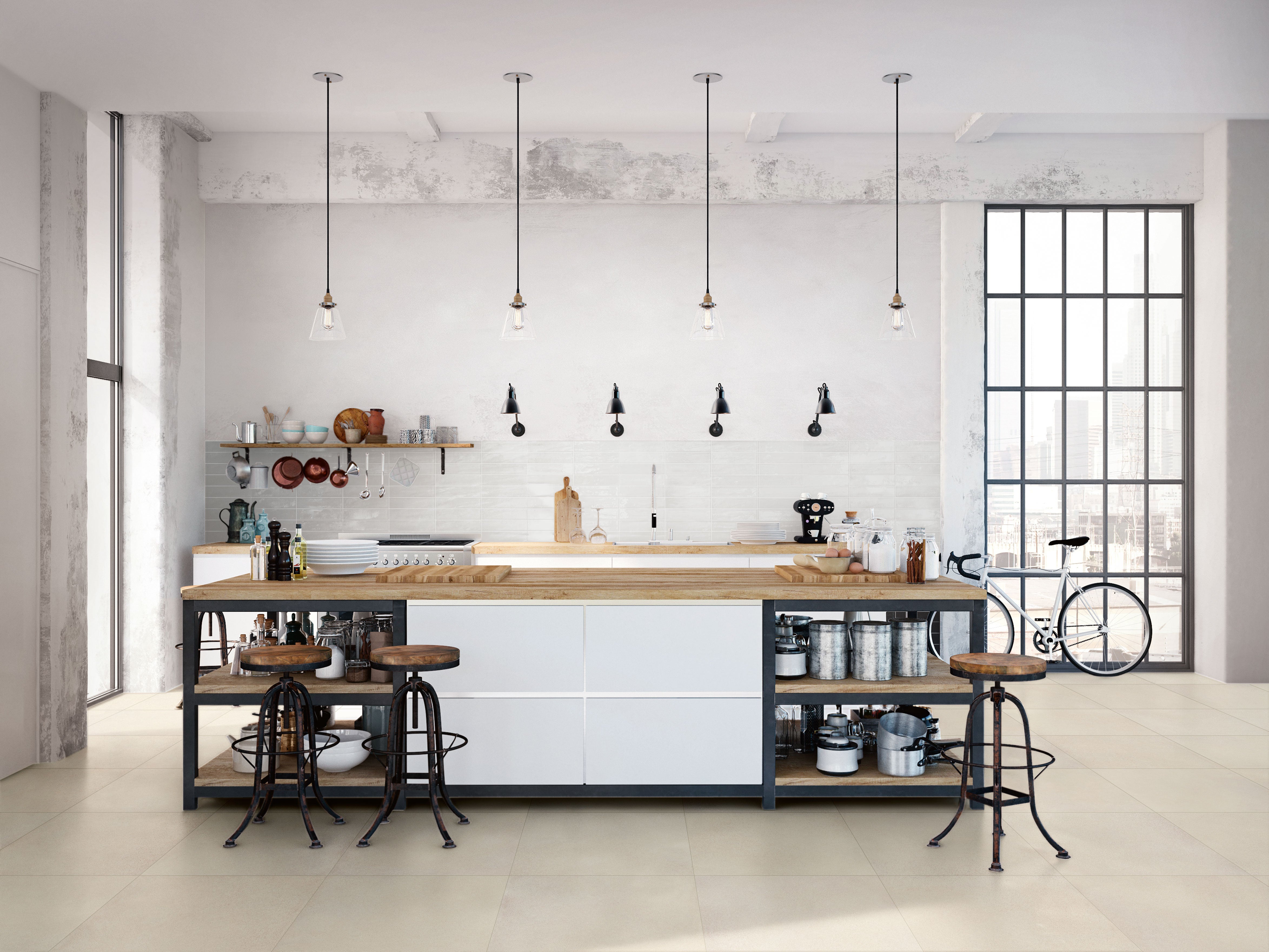 Urban Living 3x12 Glossy Porcelain Tile in Pure