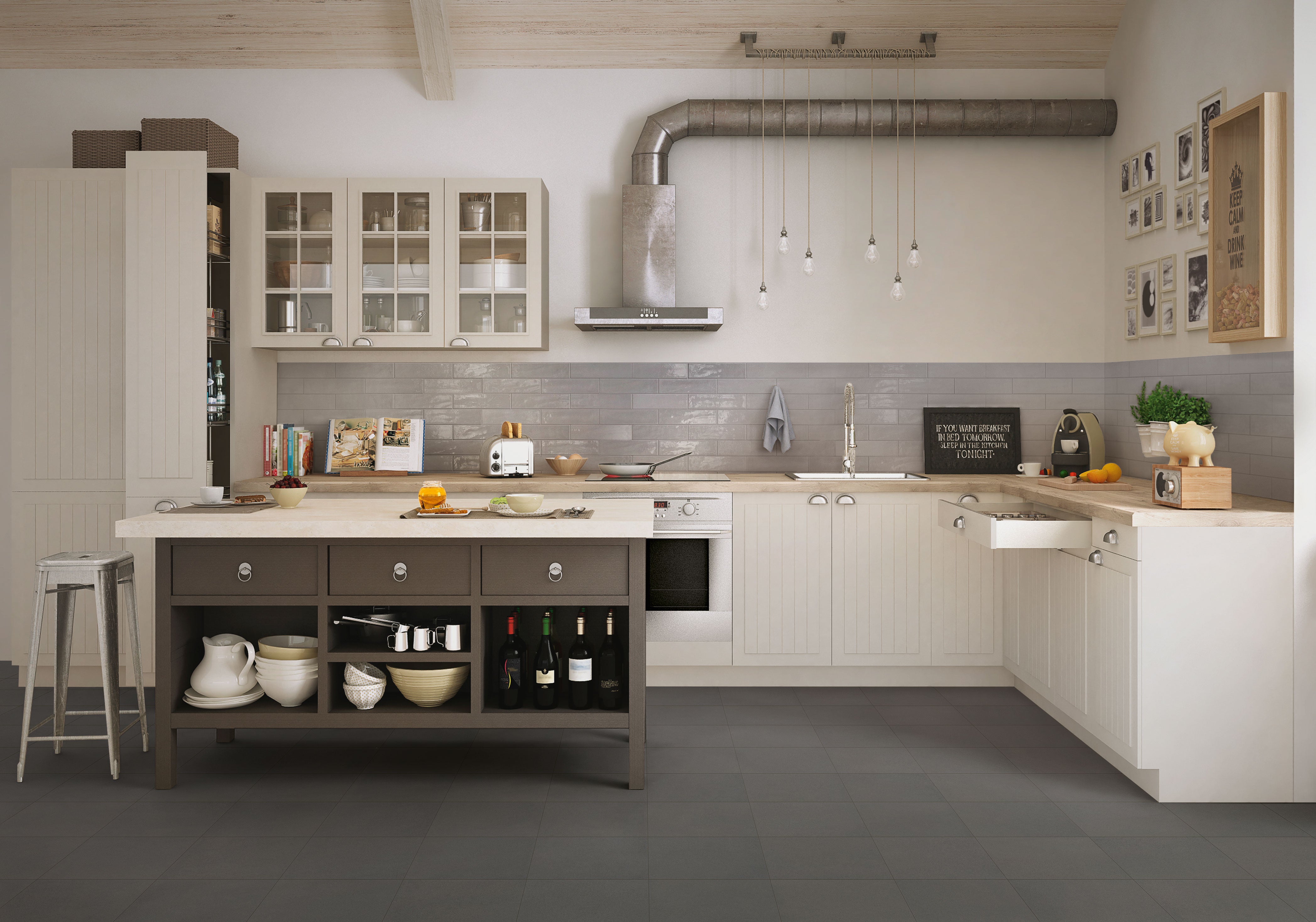 Urban Living 3x12 Glossy Porcelain Tile in Wisdom Grey