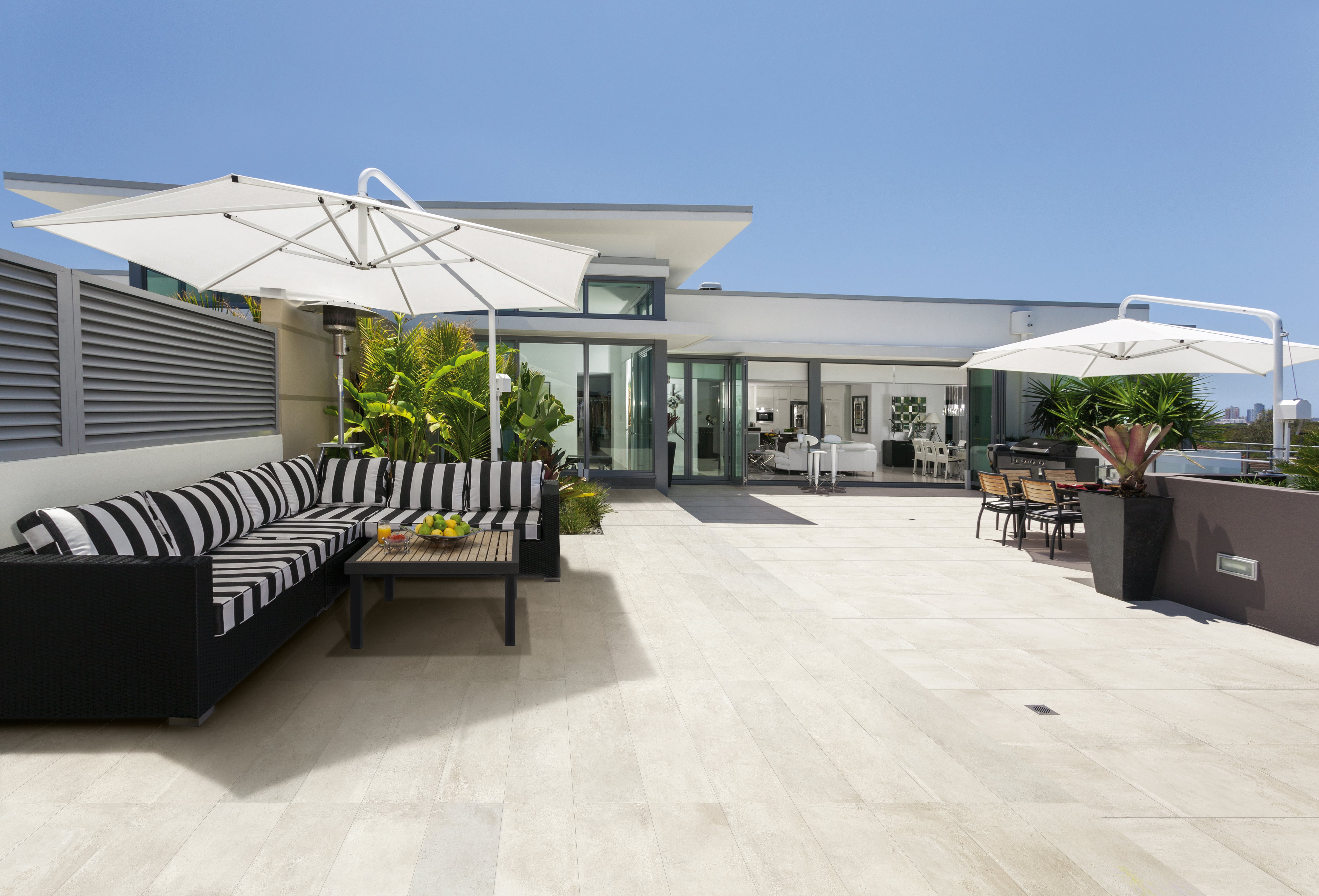 +One 24x24 Grip Porcelain 2CM Paver Tile in Chalk