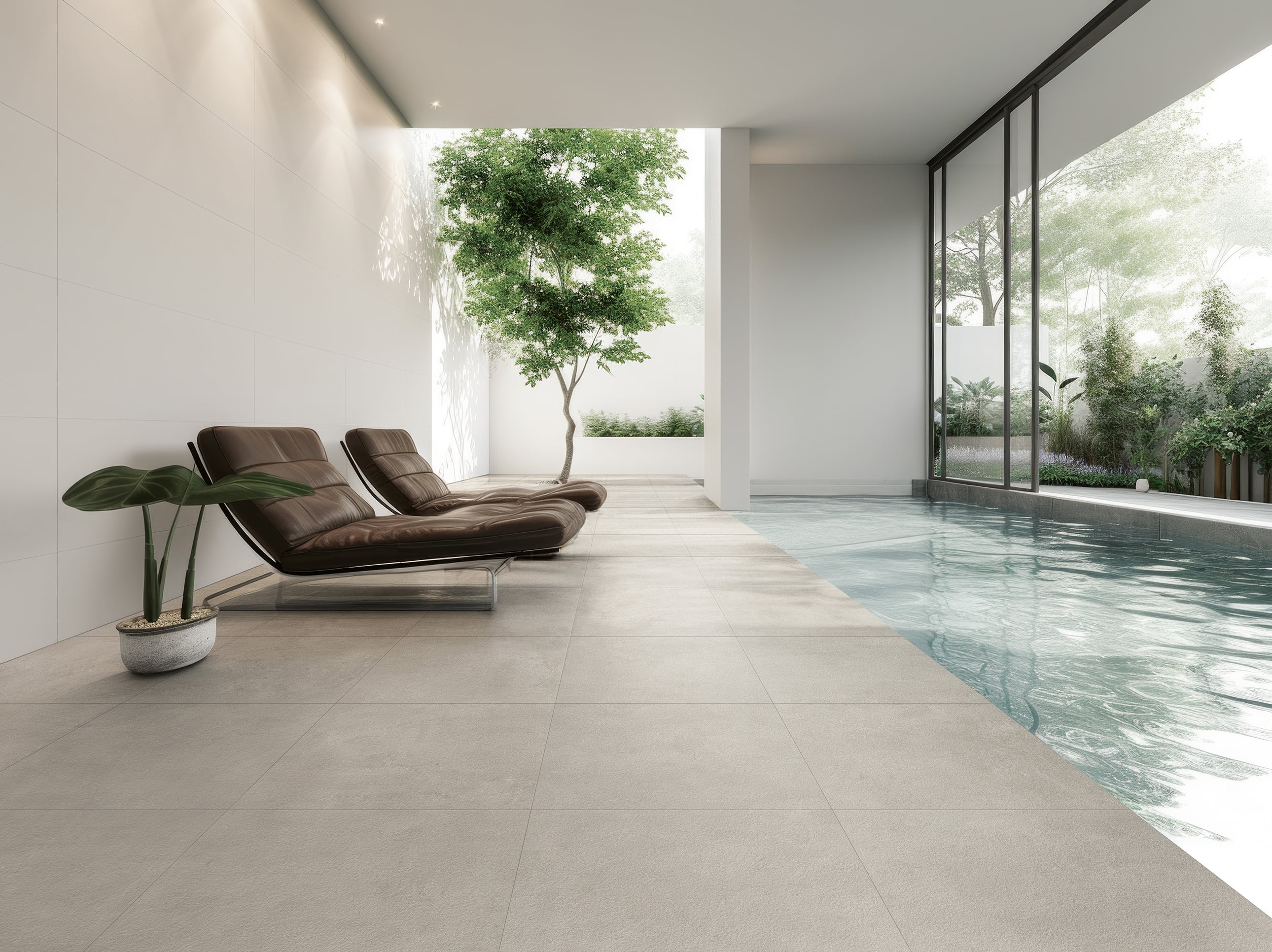 Imprint 24x24 Grip Porcelain 2CM Paver Tile in Intaglio Cool