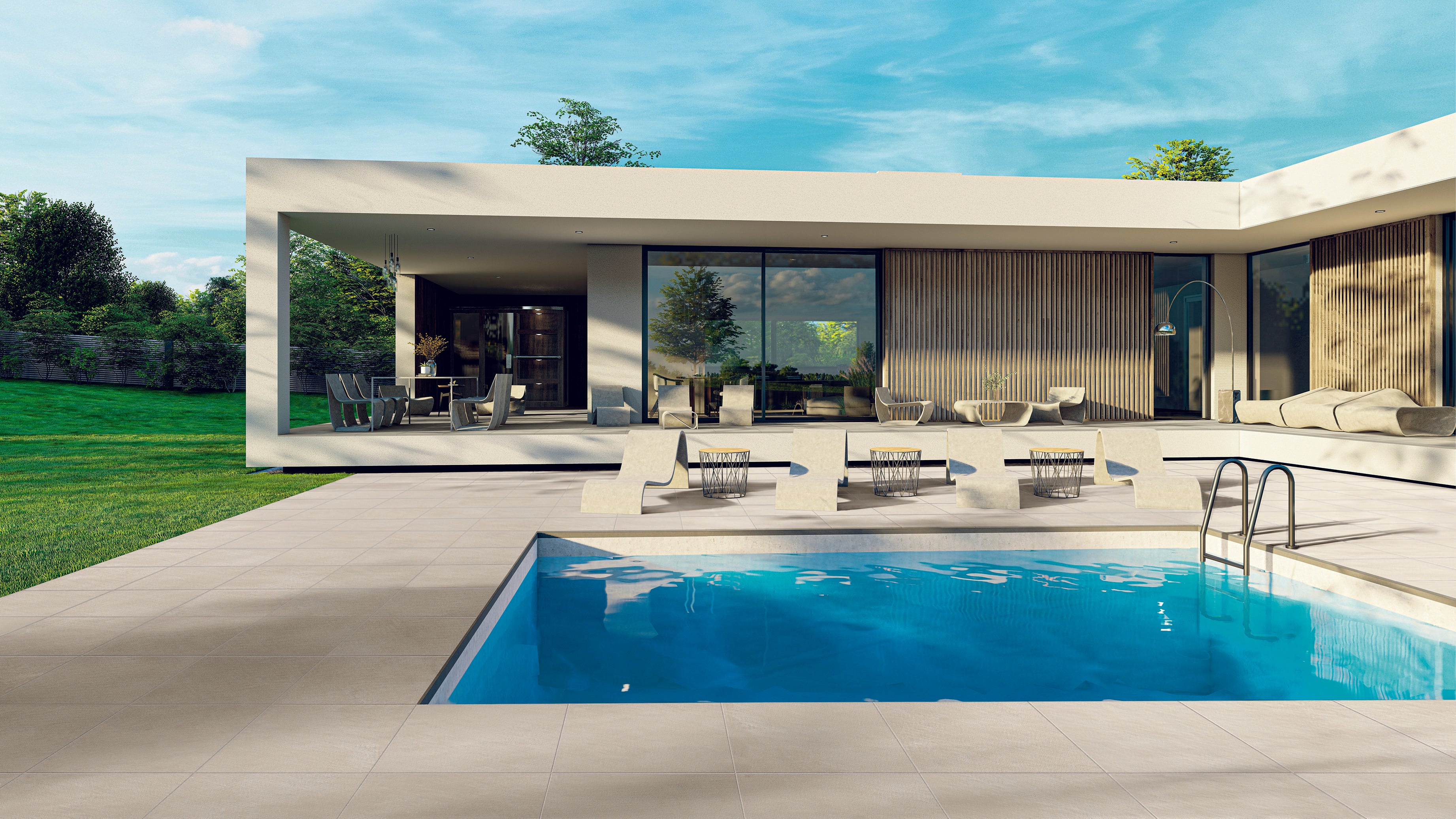 Imprint 24x24 Grip Porcelain 2CM Paver Tile in Intaglio Kaolin