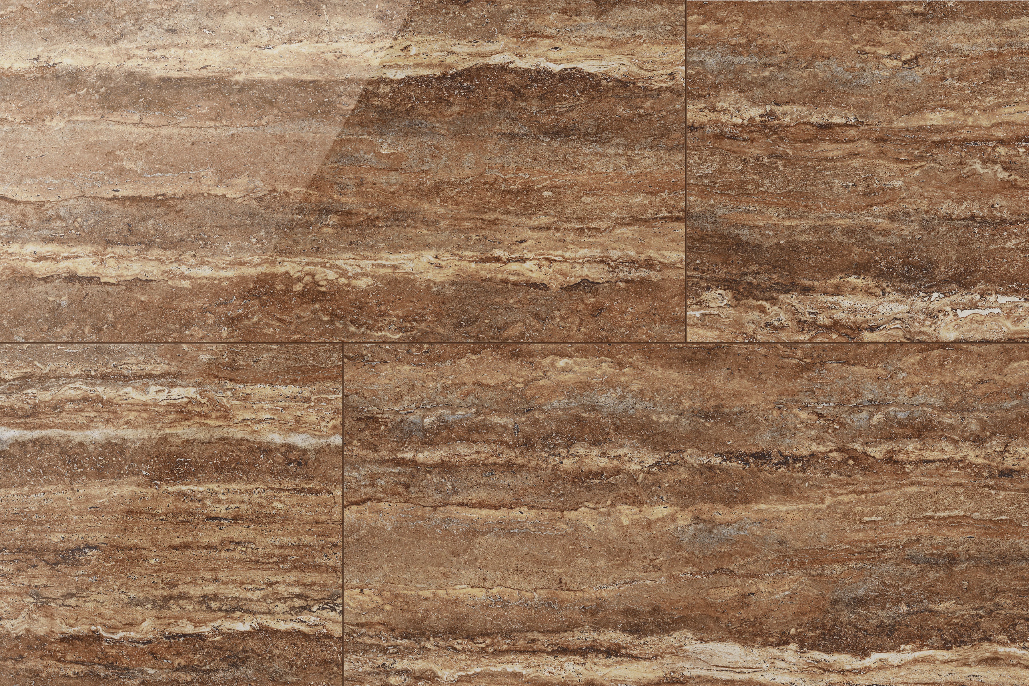 Travertine 24x48 Polished Porcelain Tile in Bold