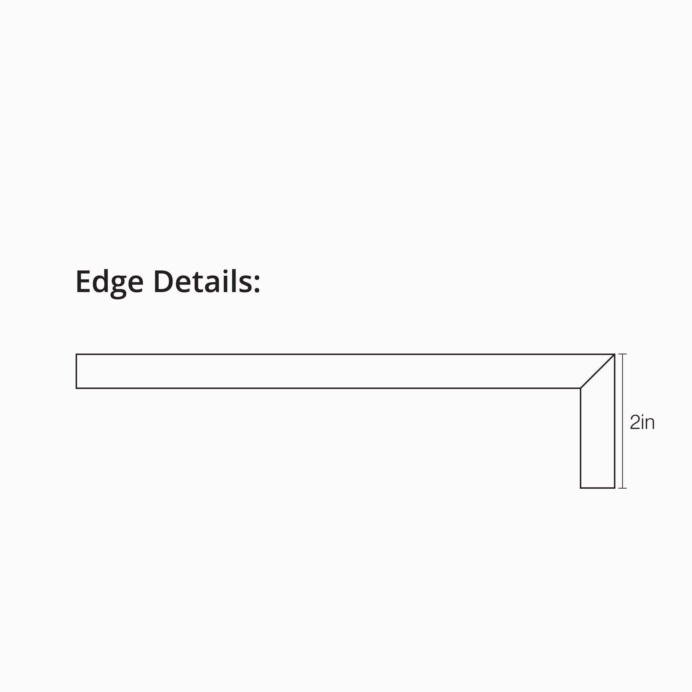 Farmhouse Living Pre-Fab 25.5x96 L-Shaped Top Matte Porcelain Tile in Alabaster