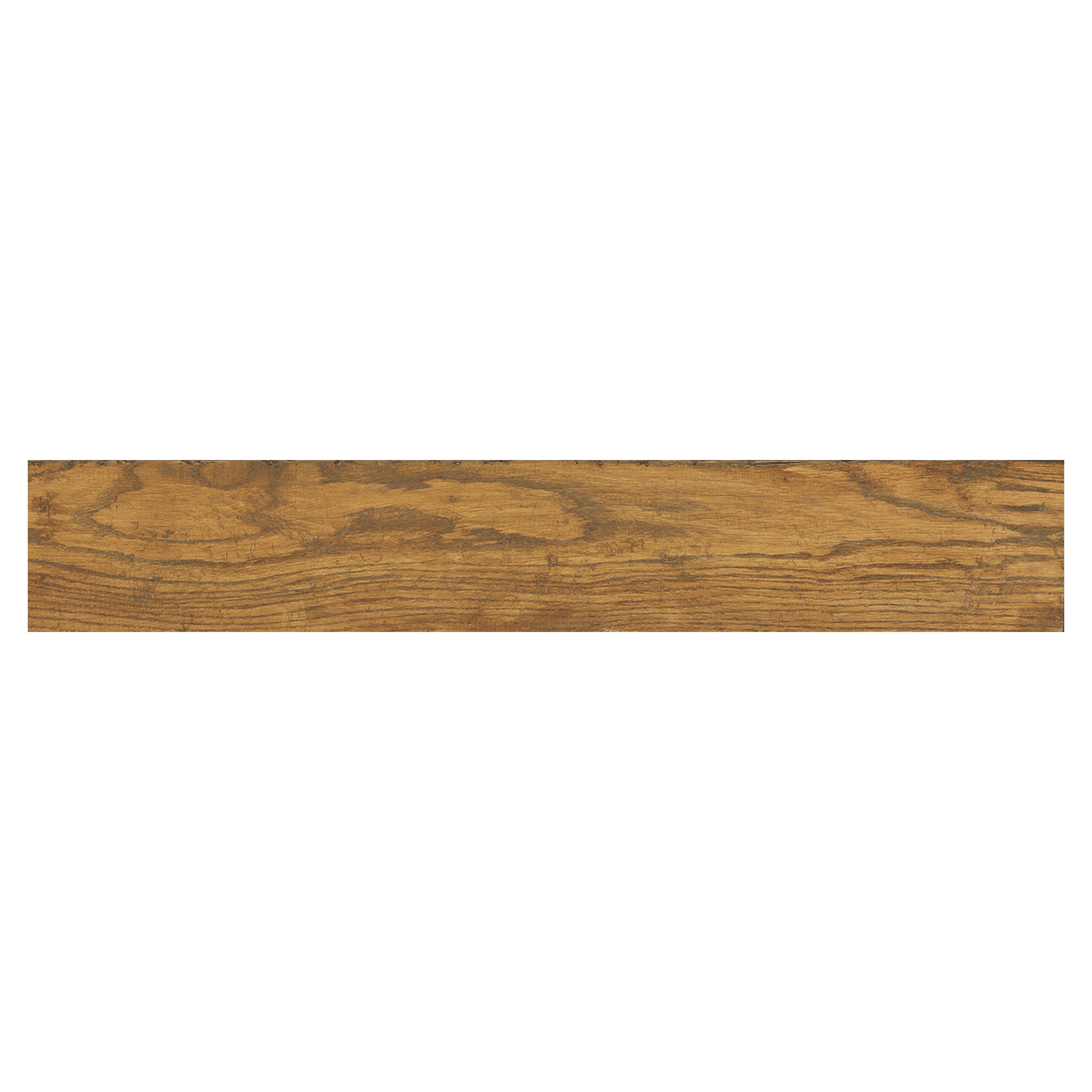 Lacquered Wood 6x36 Glossy Porcelain Tile in Honey