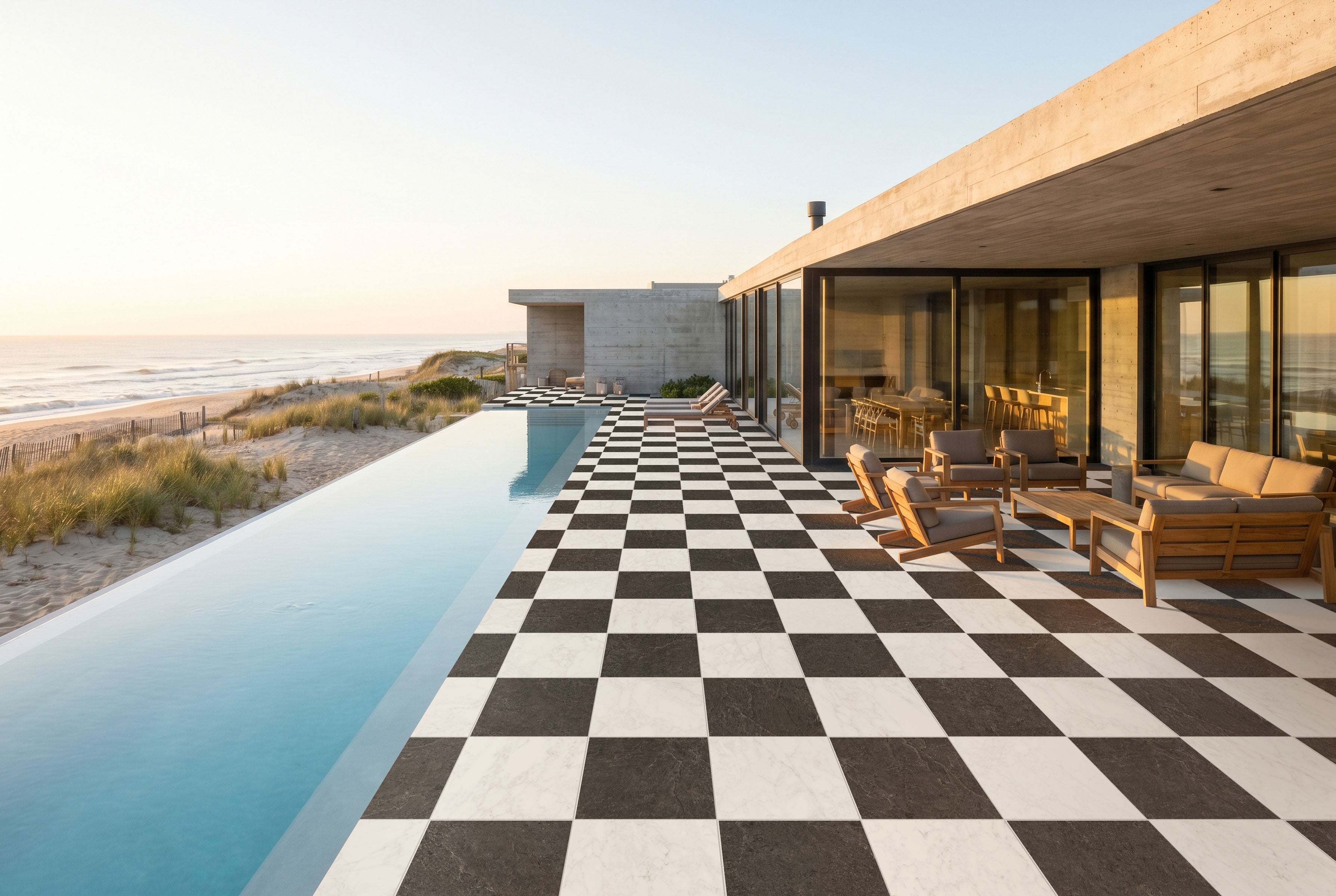 JEM 24x24 Grip Porcelain 2CM Paver Tile in Adagio White