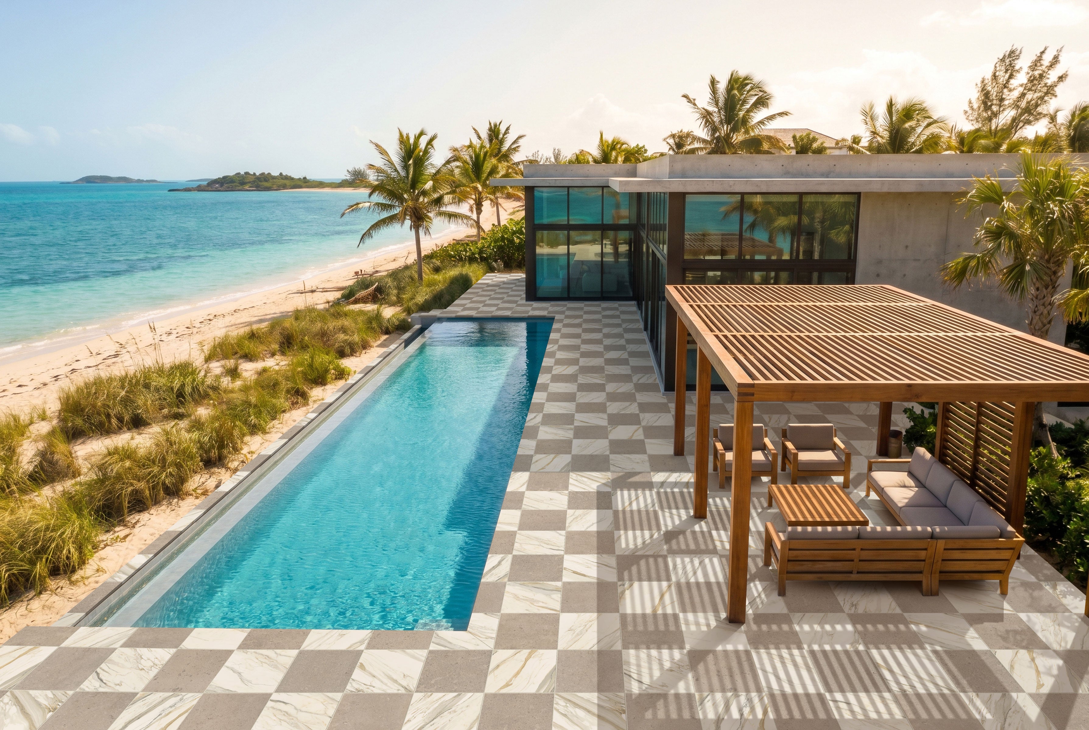 JEM 24x24 Grip Porcelain 2CM Paver Tile in Aria Gold