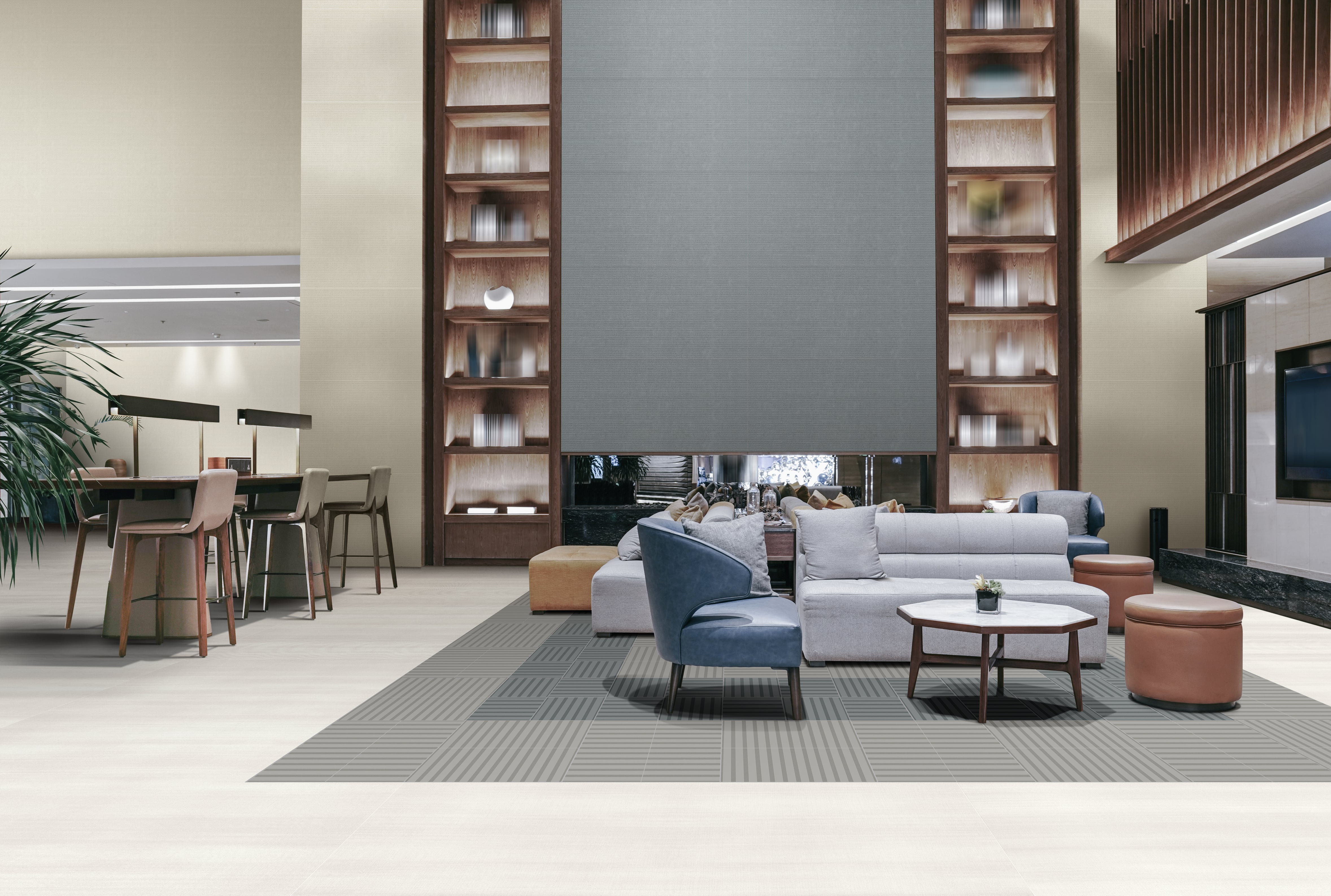 Bestow 12x24 Matte Porcelain Tile in Saori Light Grey