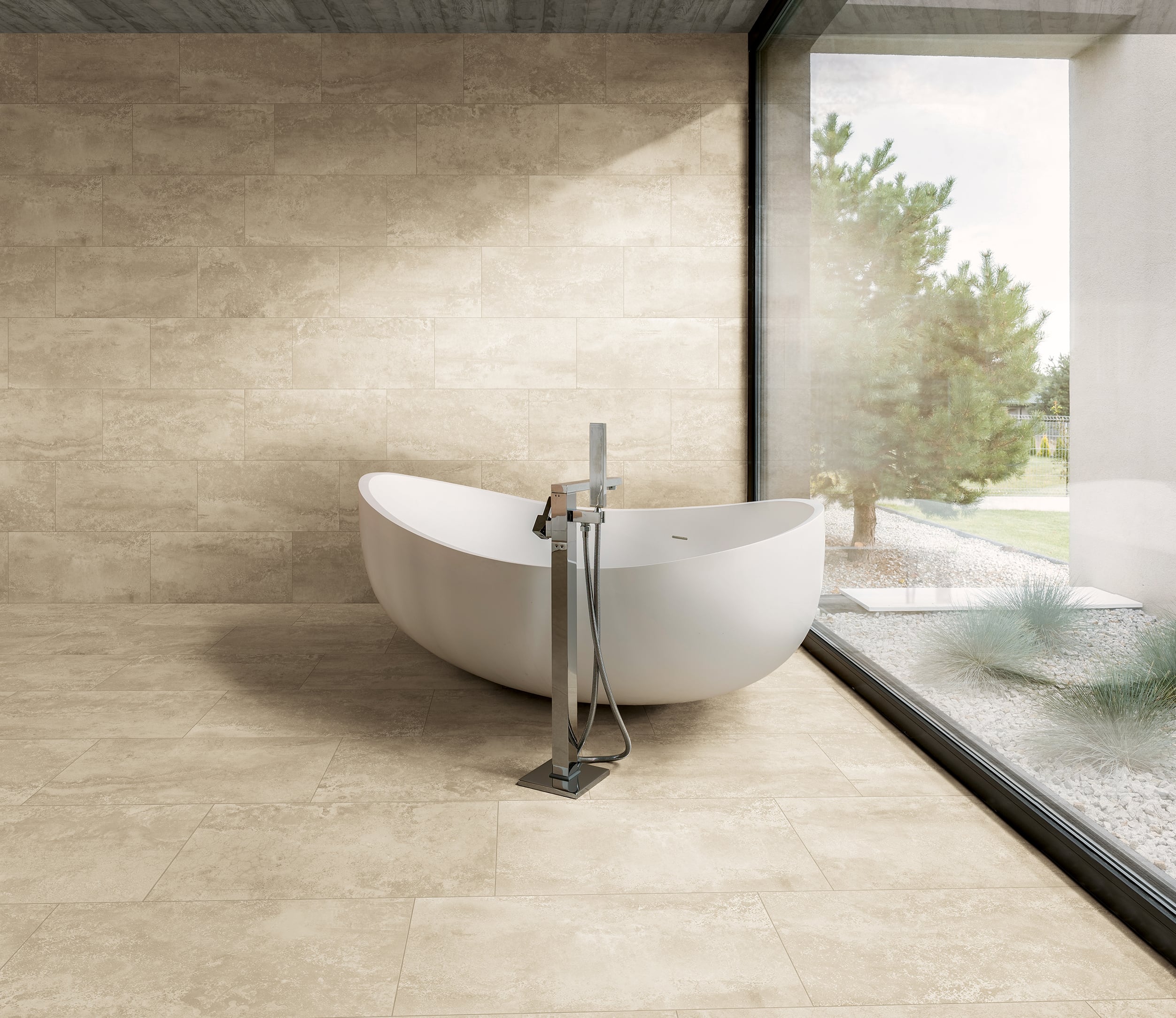 Core 12x24 Matte Porcelain Tile in Beige