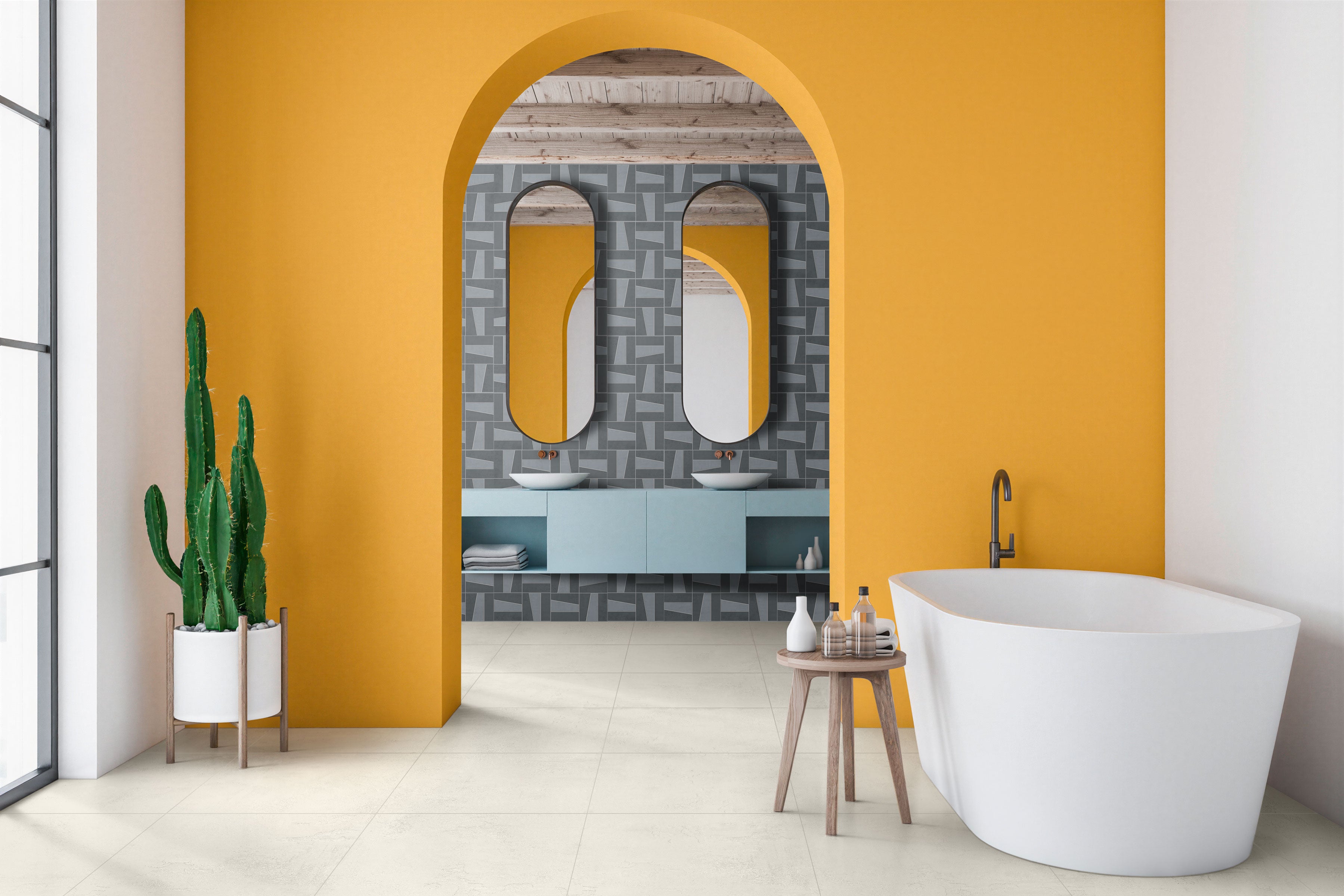 Daydream™ 12x12 Matte Cool Deco Porcelain Tile