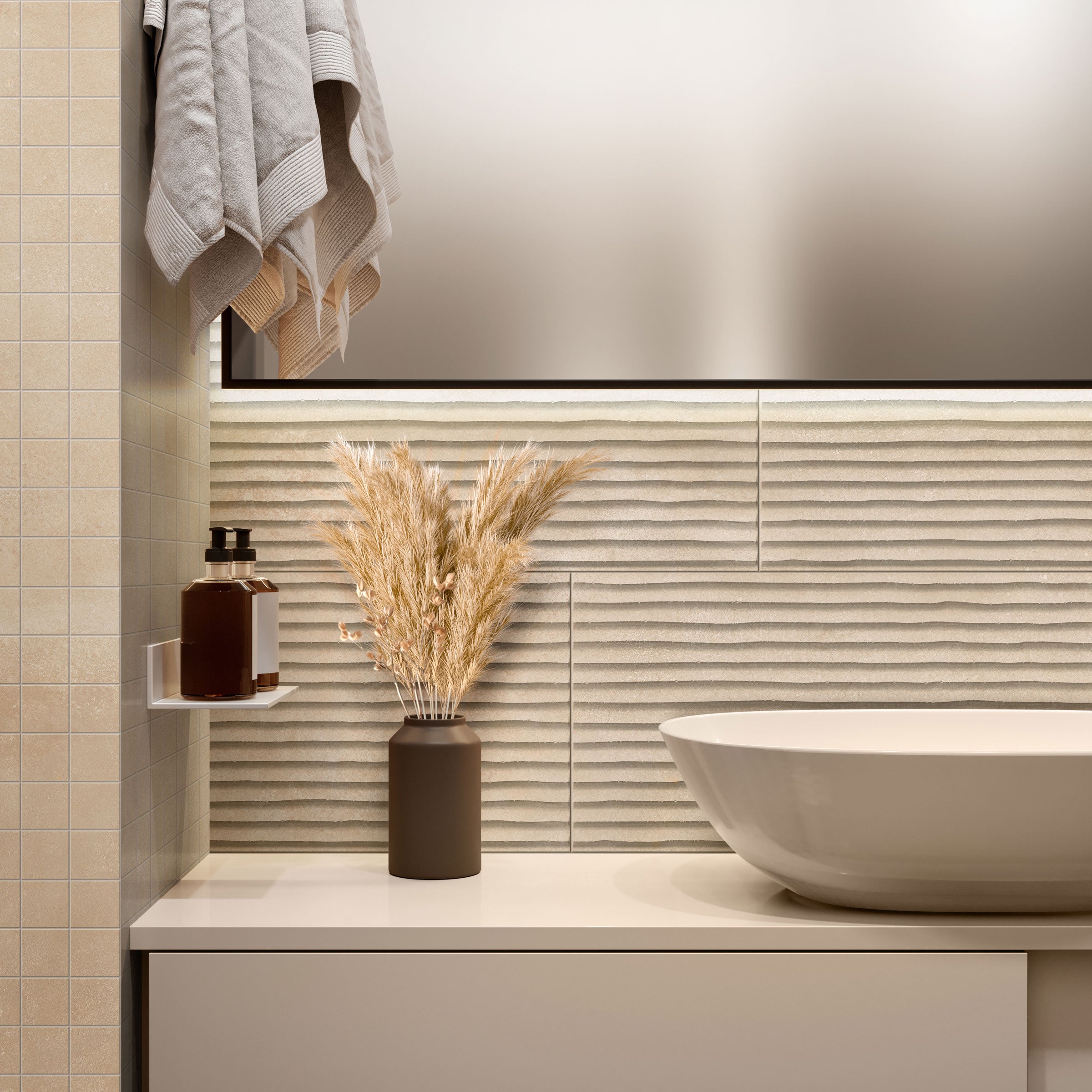 Earthen 2x2 Matte Porcelain Mesh Mosaic Tile in Alabaster