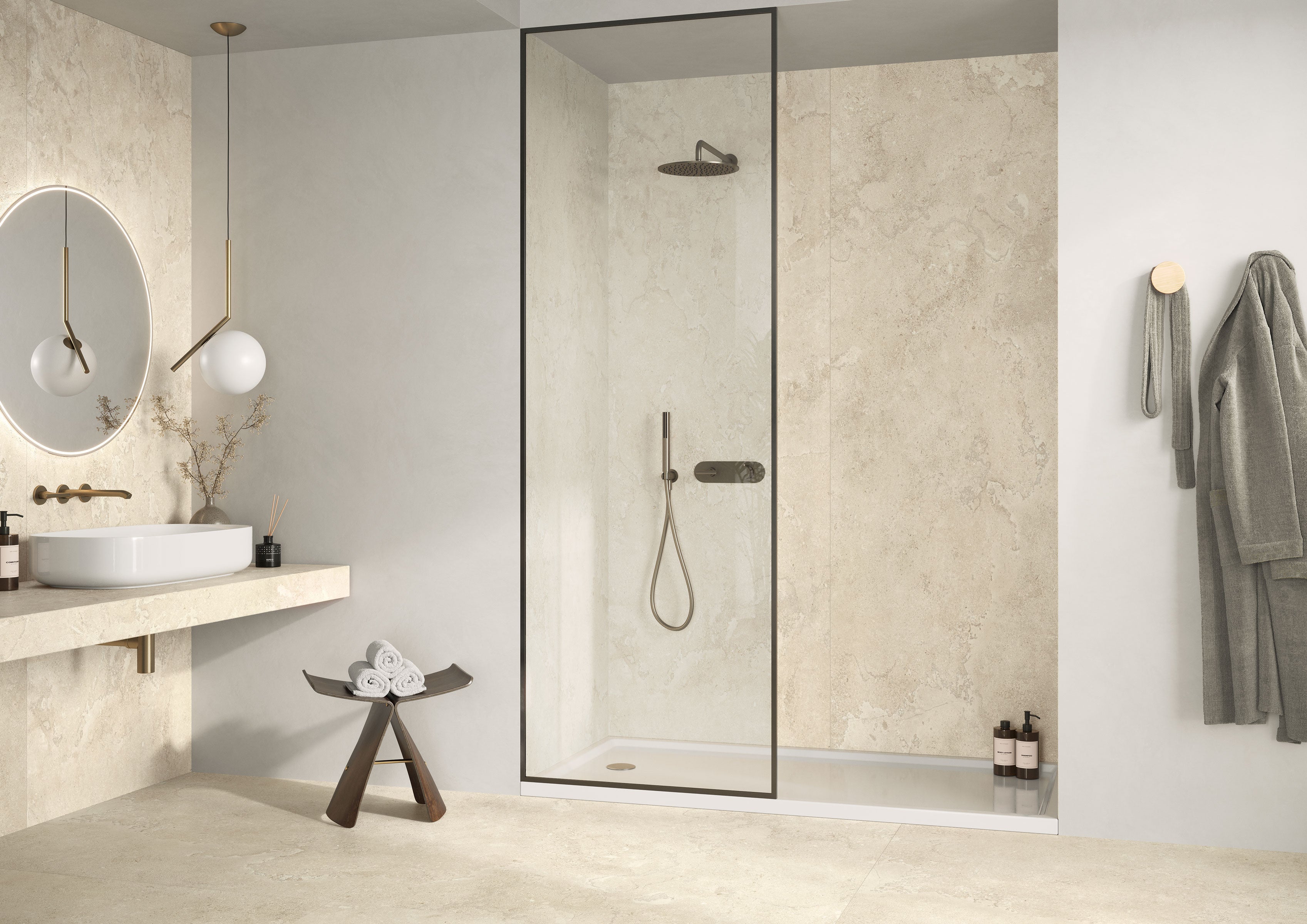 EcoStone 48x48 Matte Porcelain Tile in Cross-Cut Jute