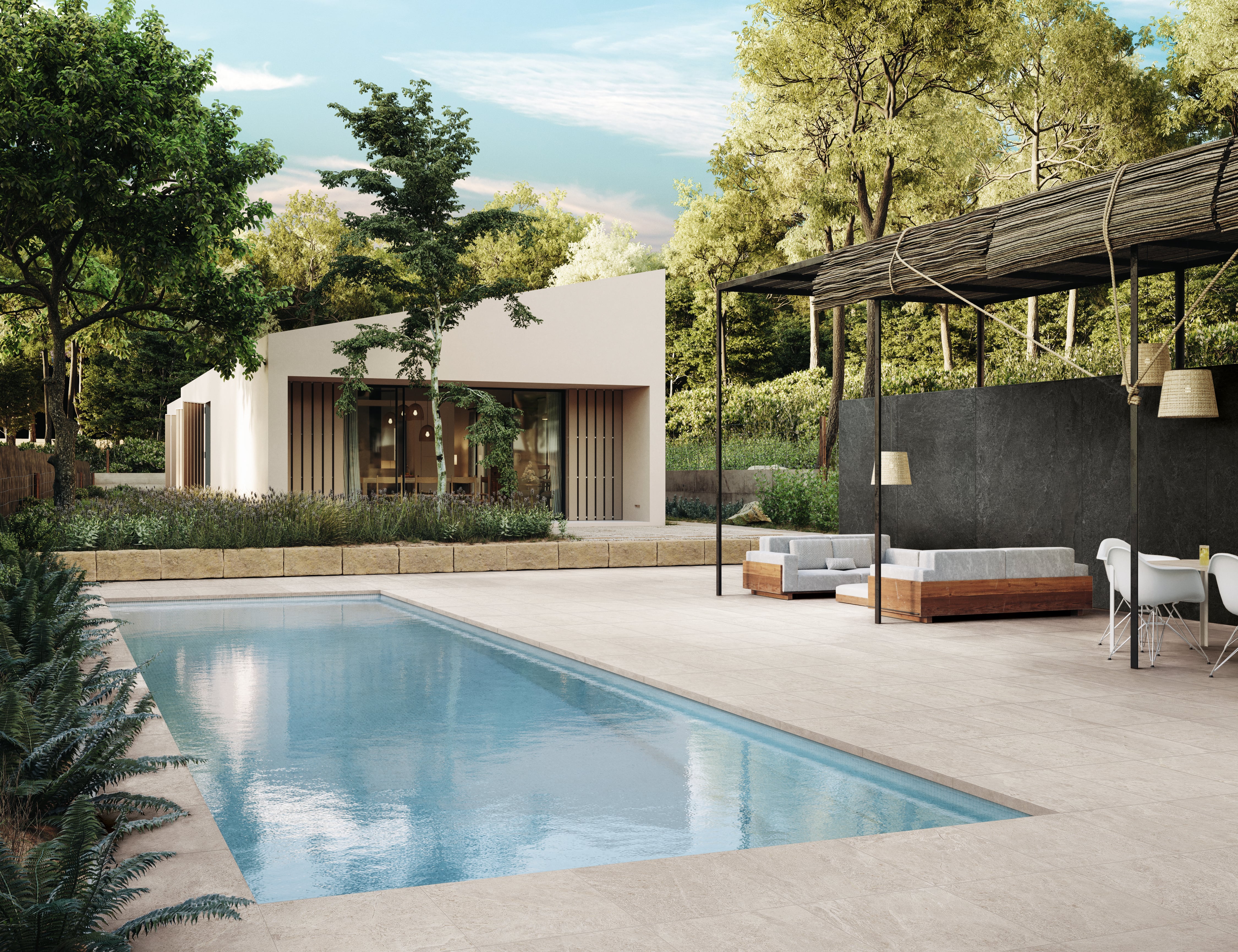 Farmhouse Living 48x110 Matte Porcelain Tile in Slate