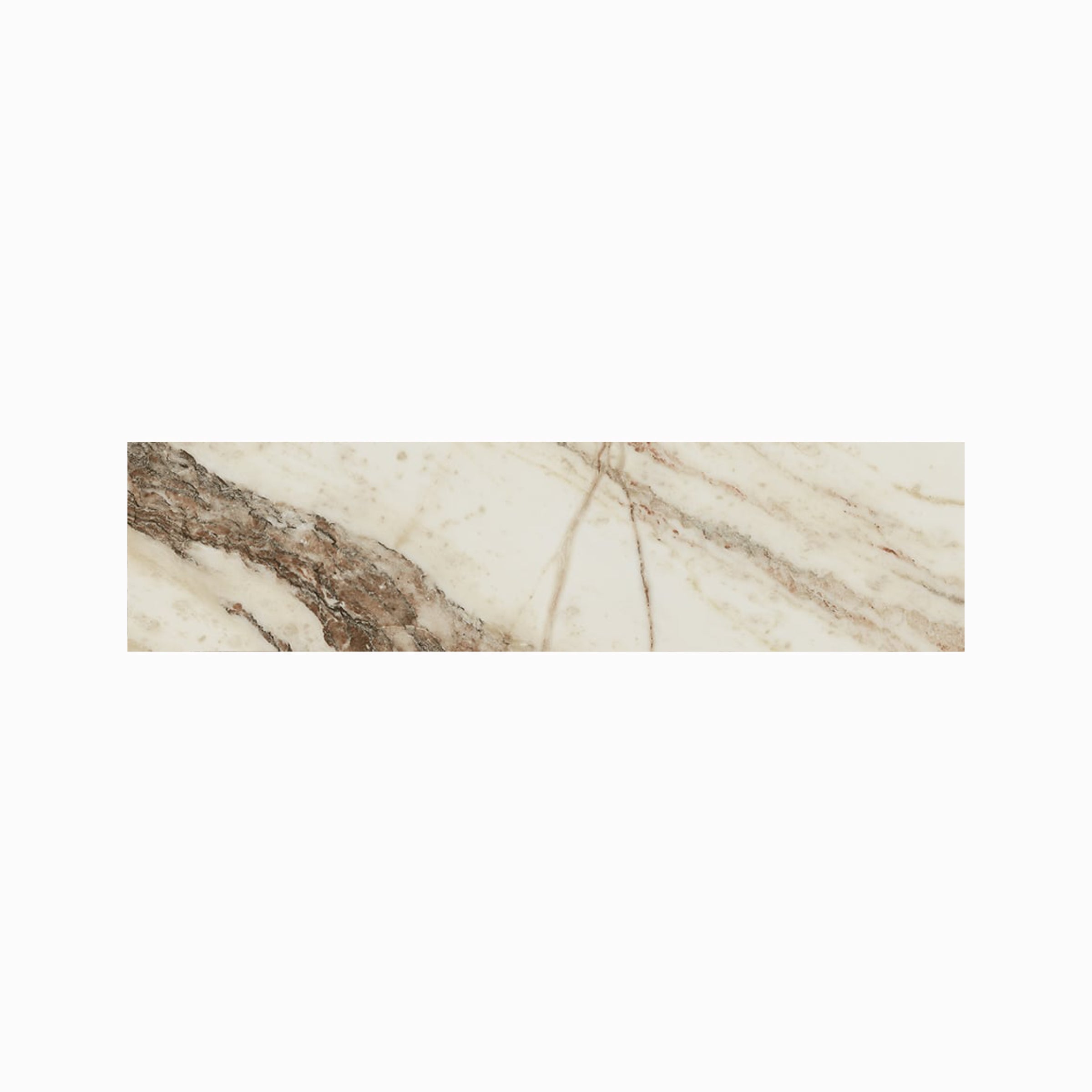 JEM 3x12 Polished Porcelain Bullnose Tile in Symphony Red