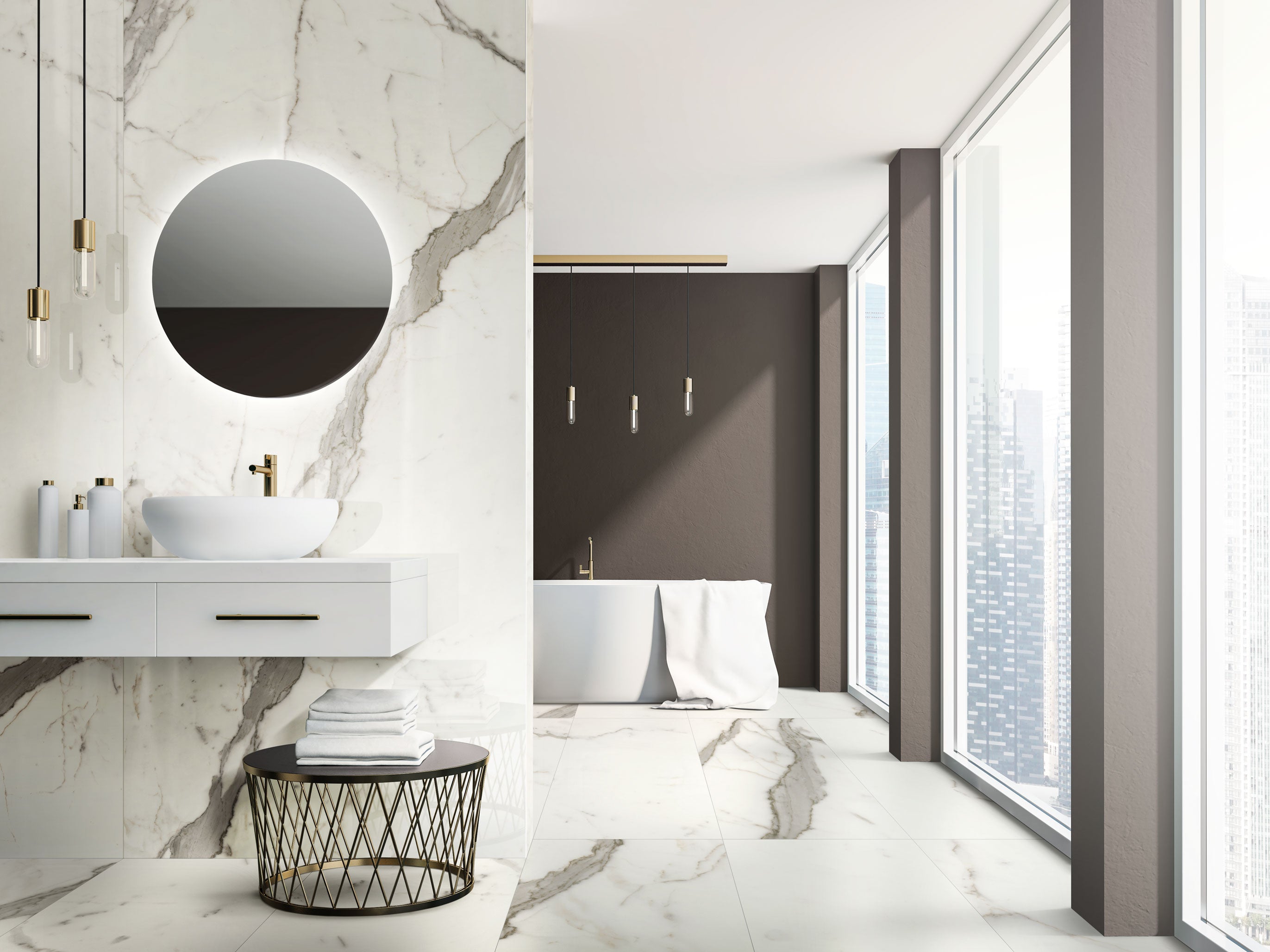 JEM 24x48 Matte Porcelain Tile in Capriccio Grey