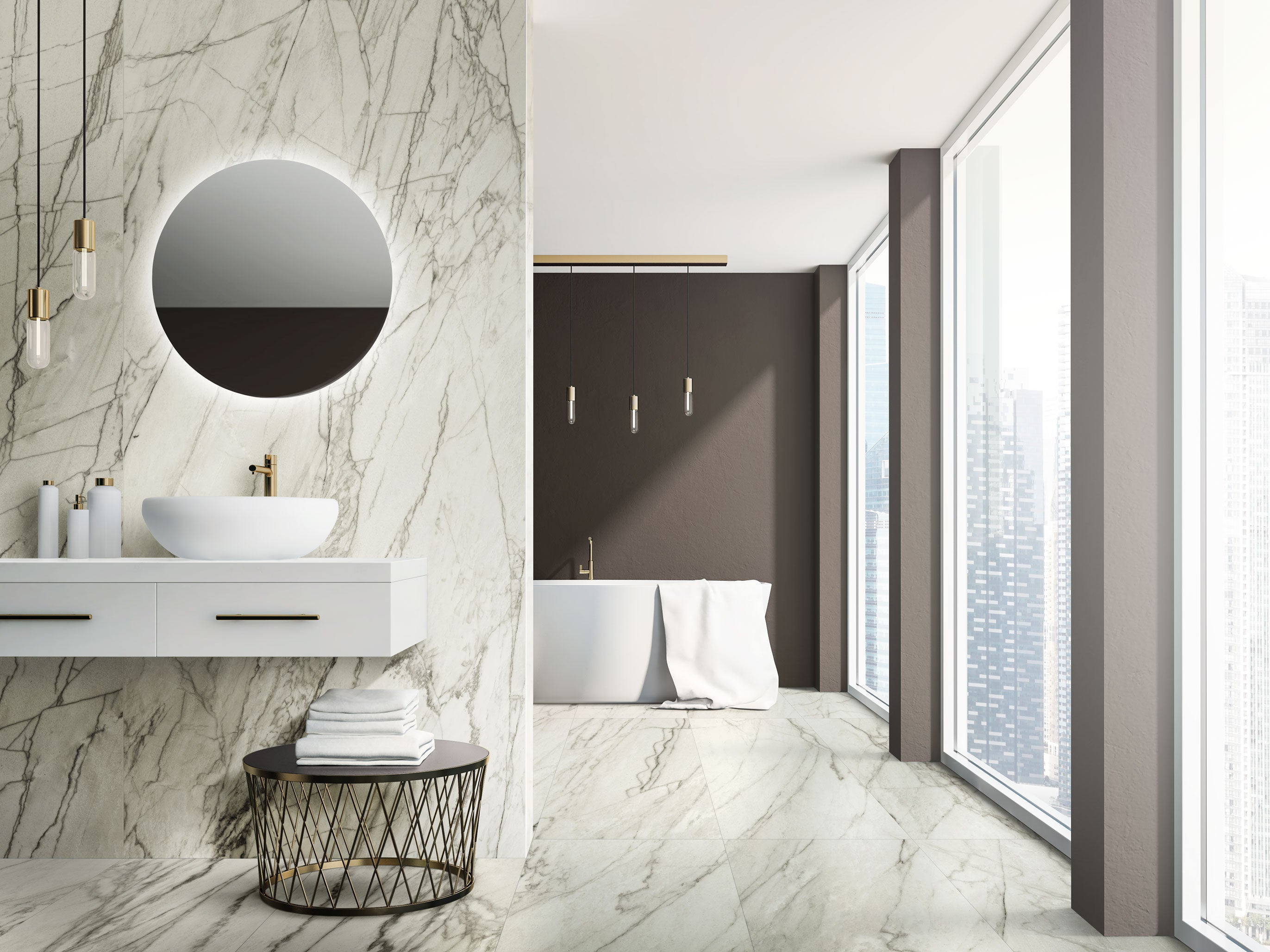 JEM 24x48 Matte Porcelain Tile in Forte White