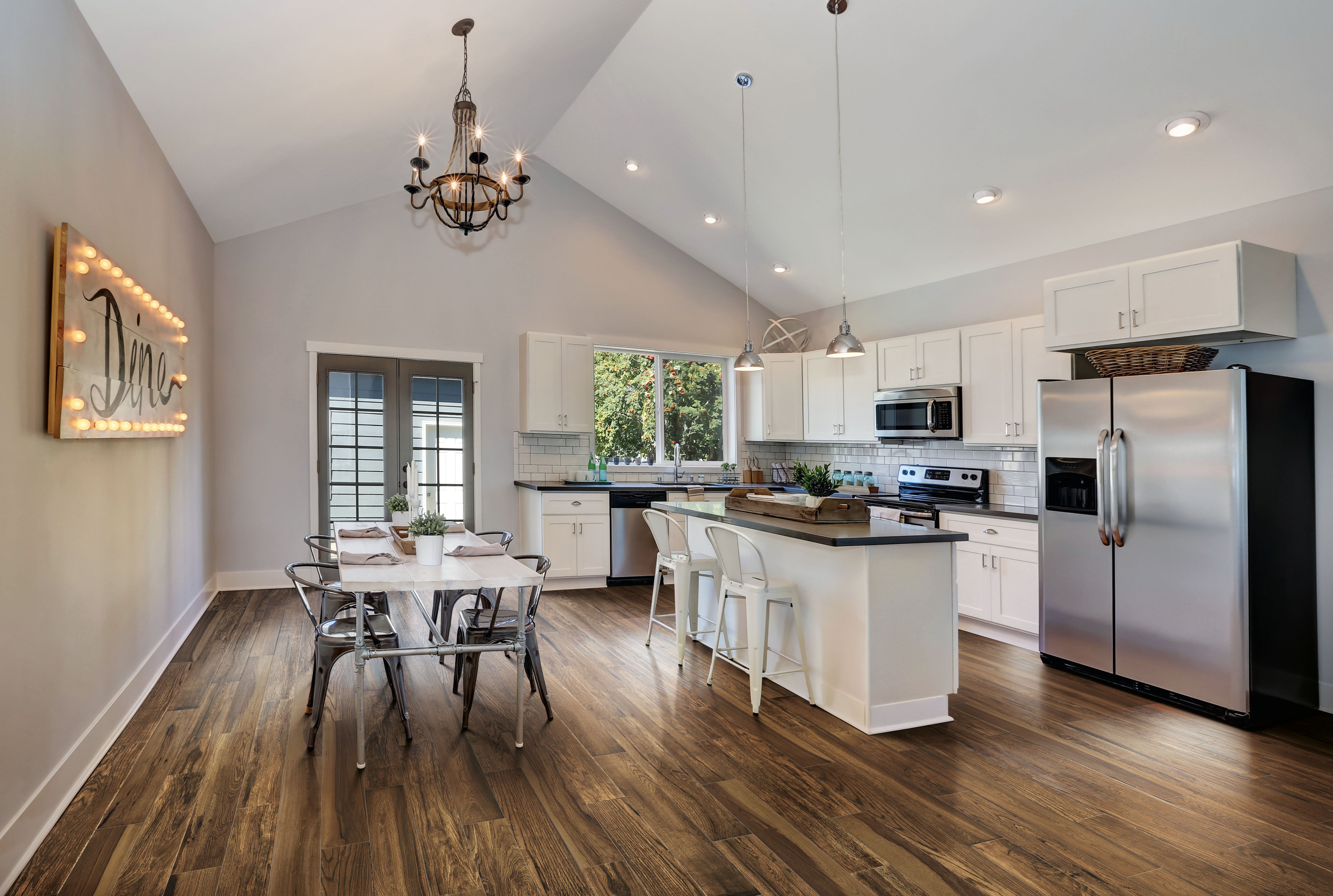 Lacquered Wood 6x36 Glossy Porcelain Tile in Vintage