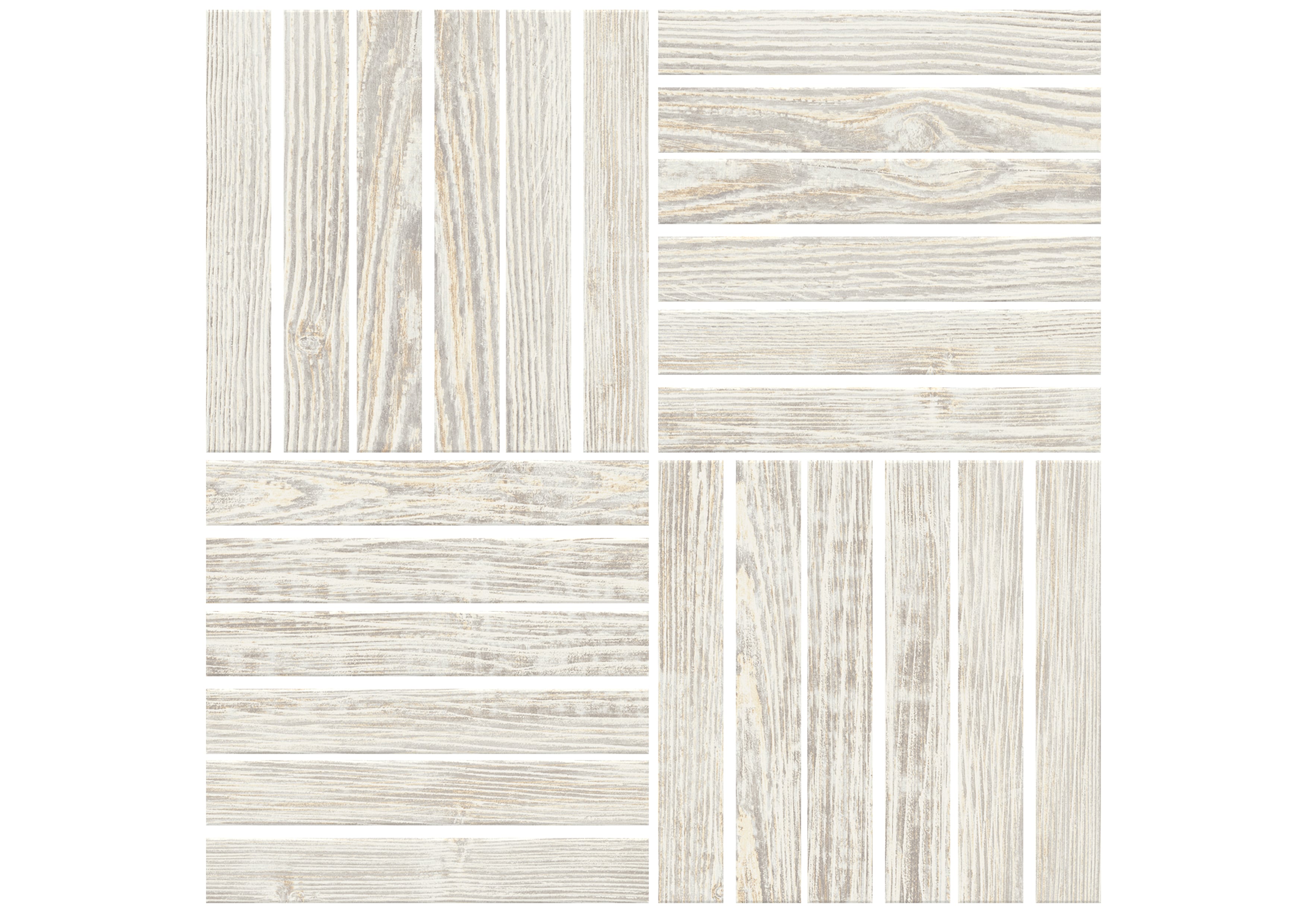 Loft 12x12 Matte Porcelain Mesh Strips Mosaic Tile in Ivory