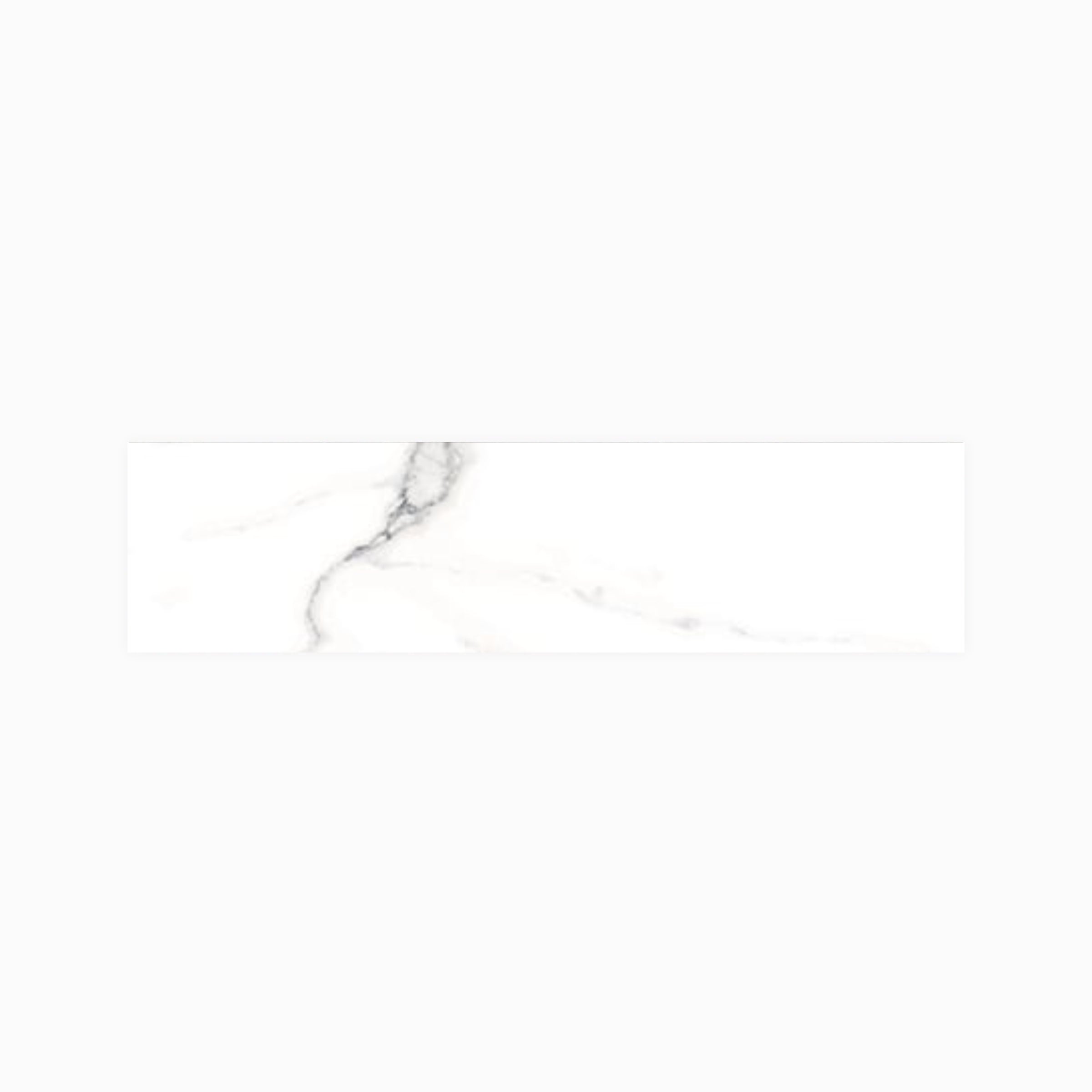 Luxury 3x12 Polished Porcelain Bullnose Tile in Calacatta