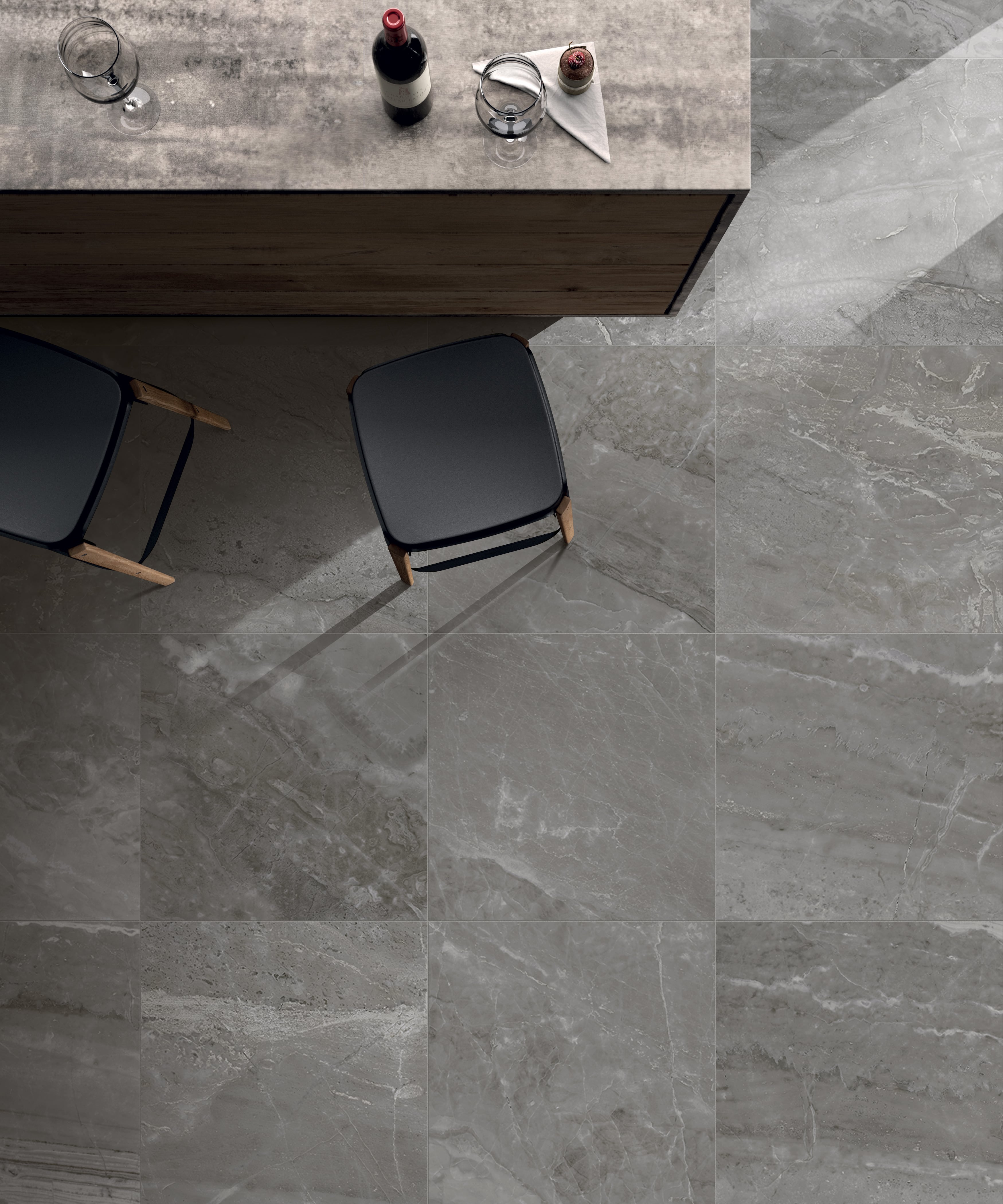 Marbles 24x24 Matte Porcelain Tile in Oniciata Grey