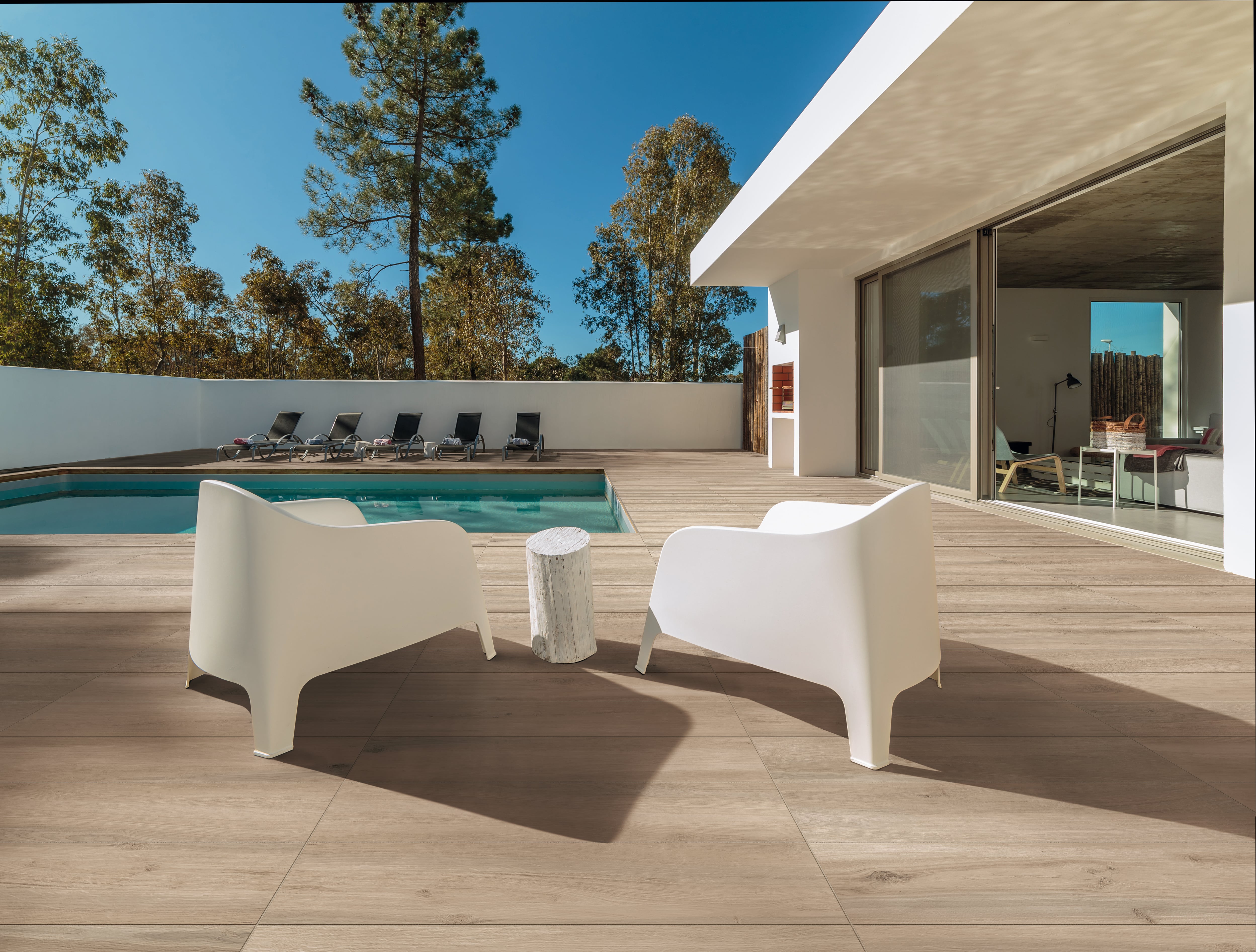 Mood Wood 12x48 Grip Porcelain 2CM Paver Tile in Honey