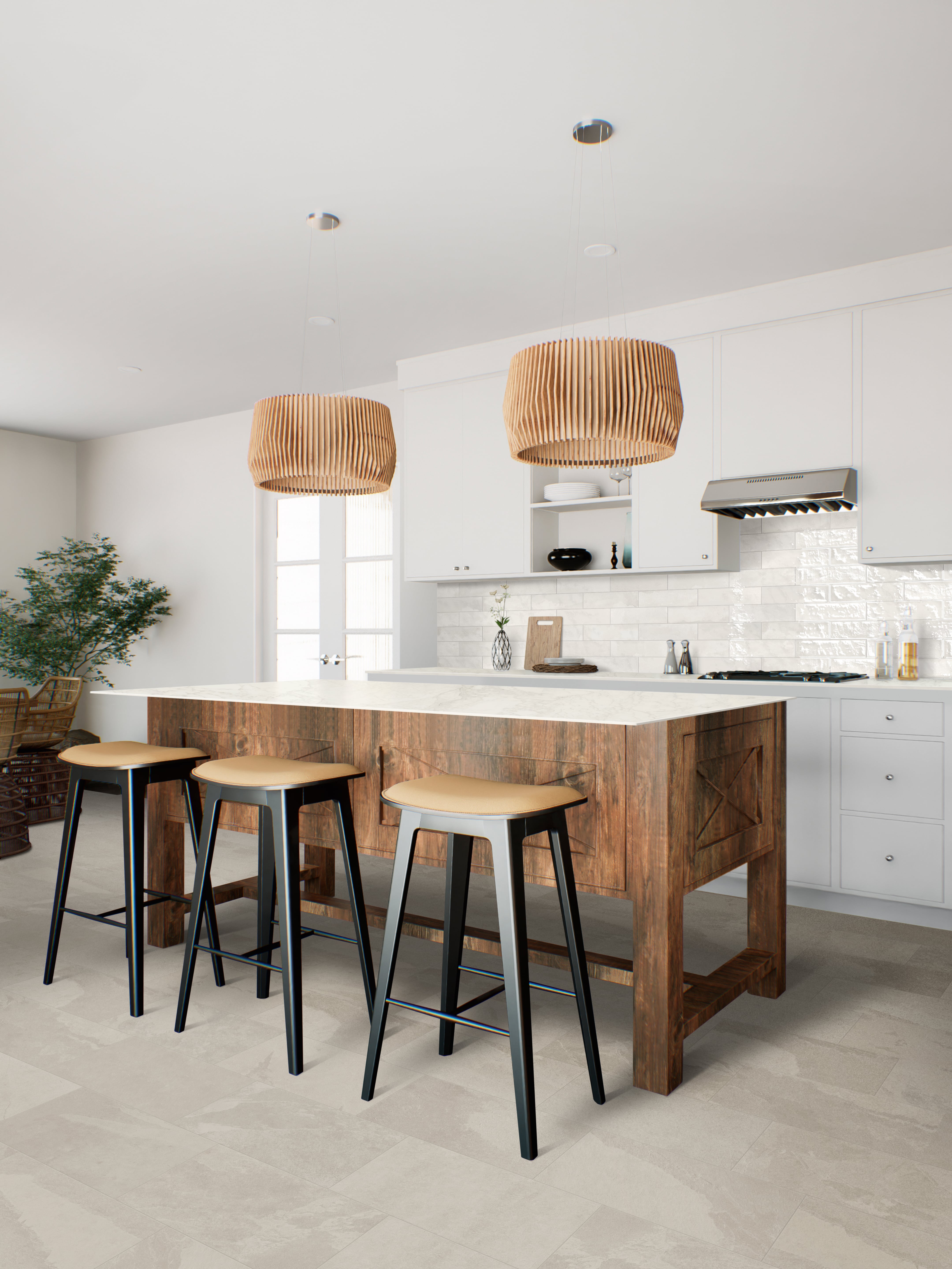 4Earth 3x12 Glossy Porcelain Tile in Glacier